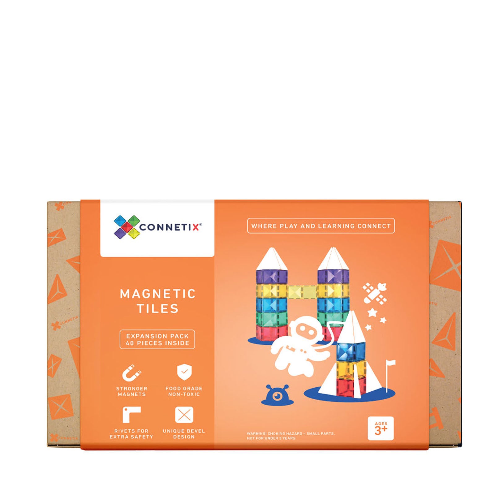 Magnetic Tiles Rainbow Square Pack - 42 Pieces