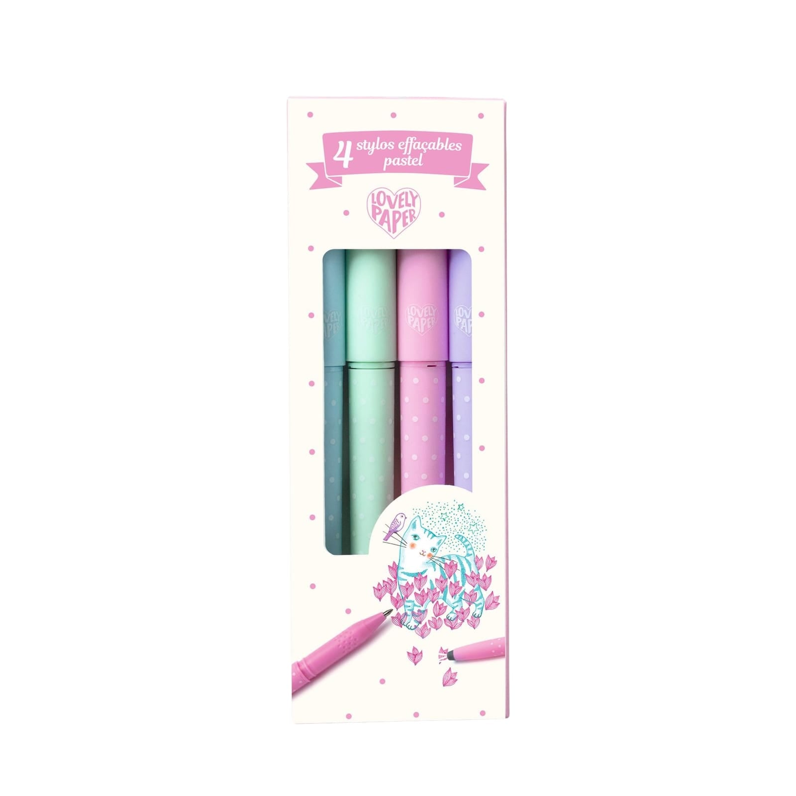 4 Erasable Pens - Pastel