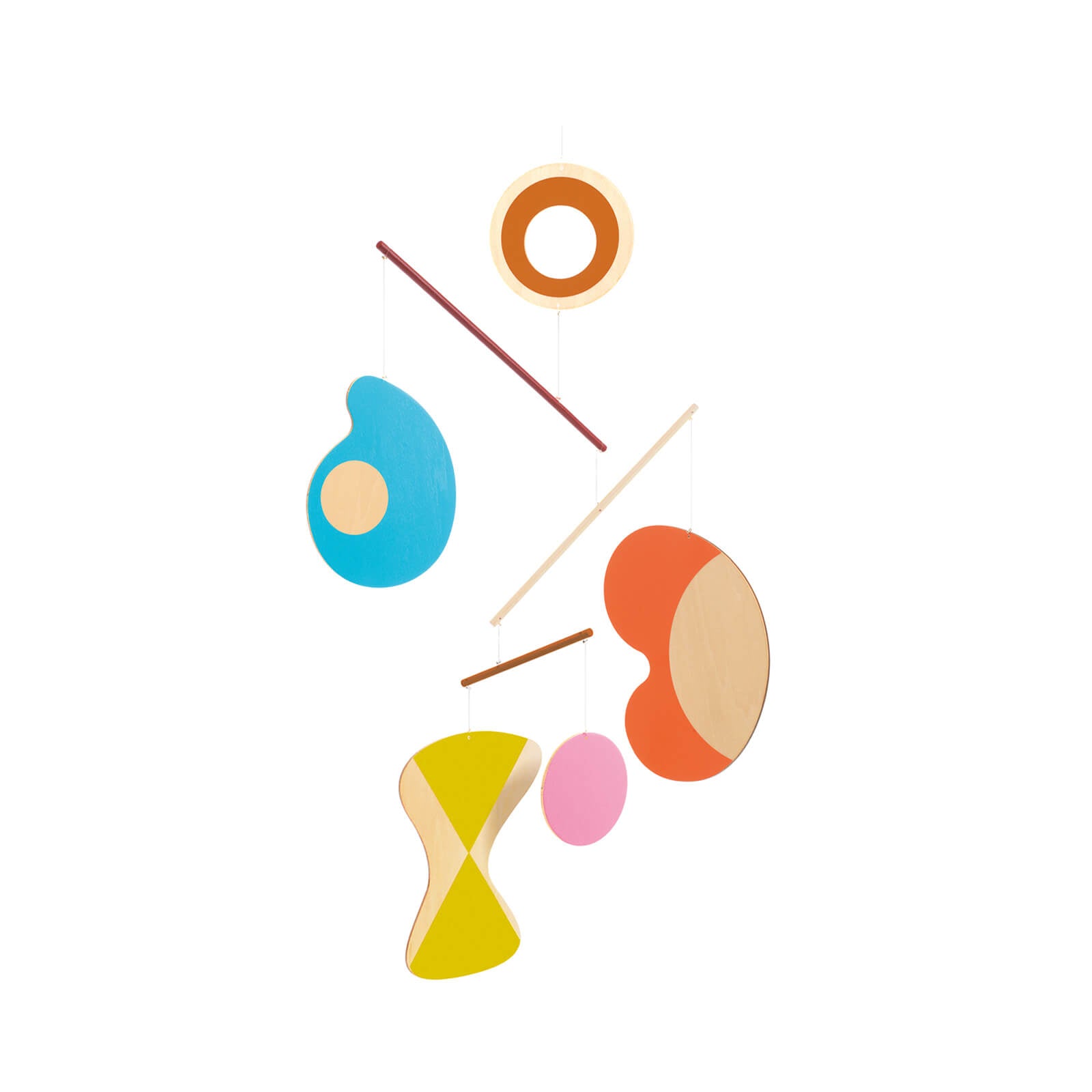 Wooden Hanging Mobile - Abstraction