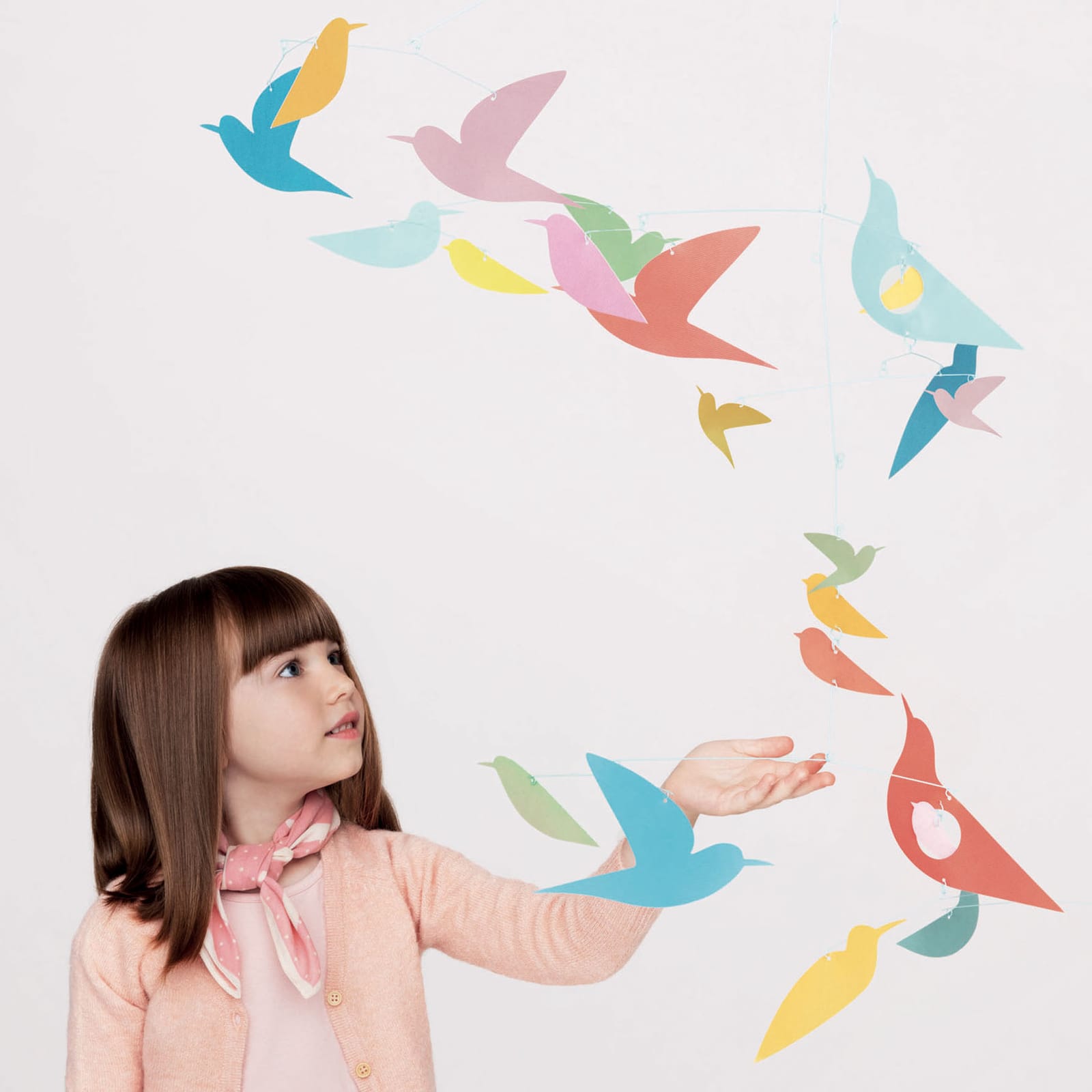 Hanging Mobile - Multicoloured Birds