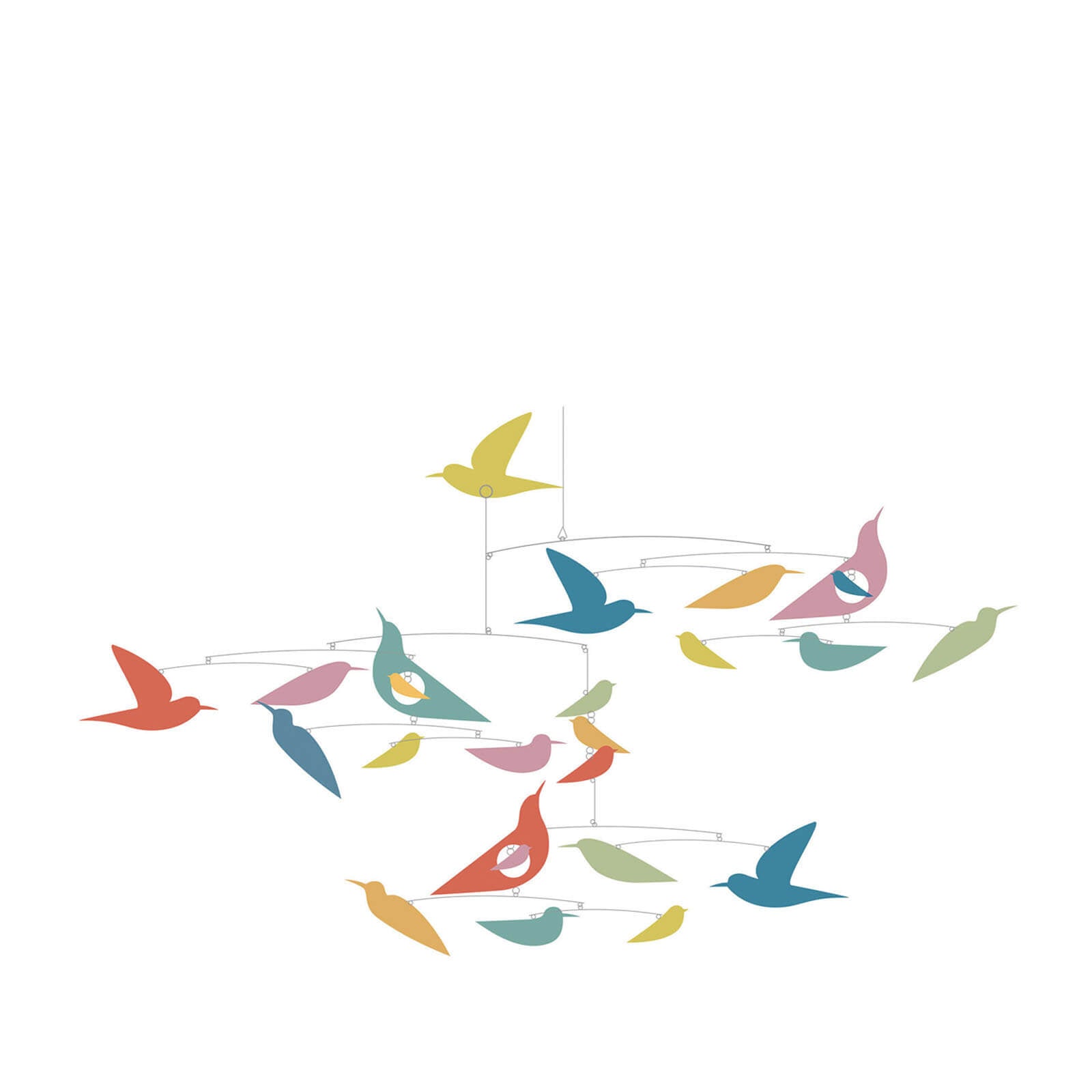 Hanging Mobile - Multicoloured Birds