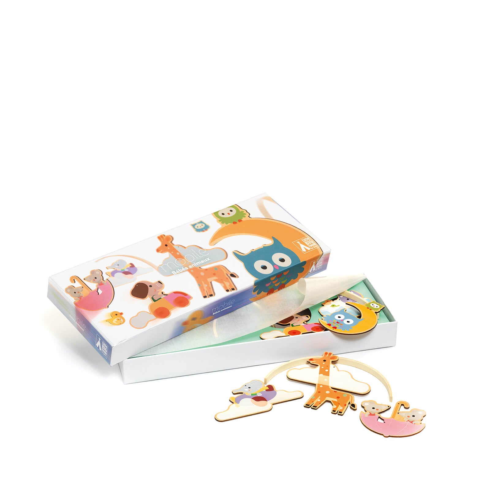 Wooden Hanging Mobile - Baby Animals