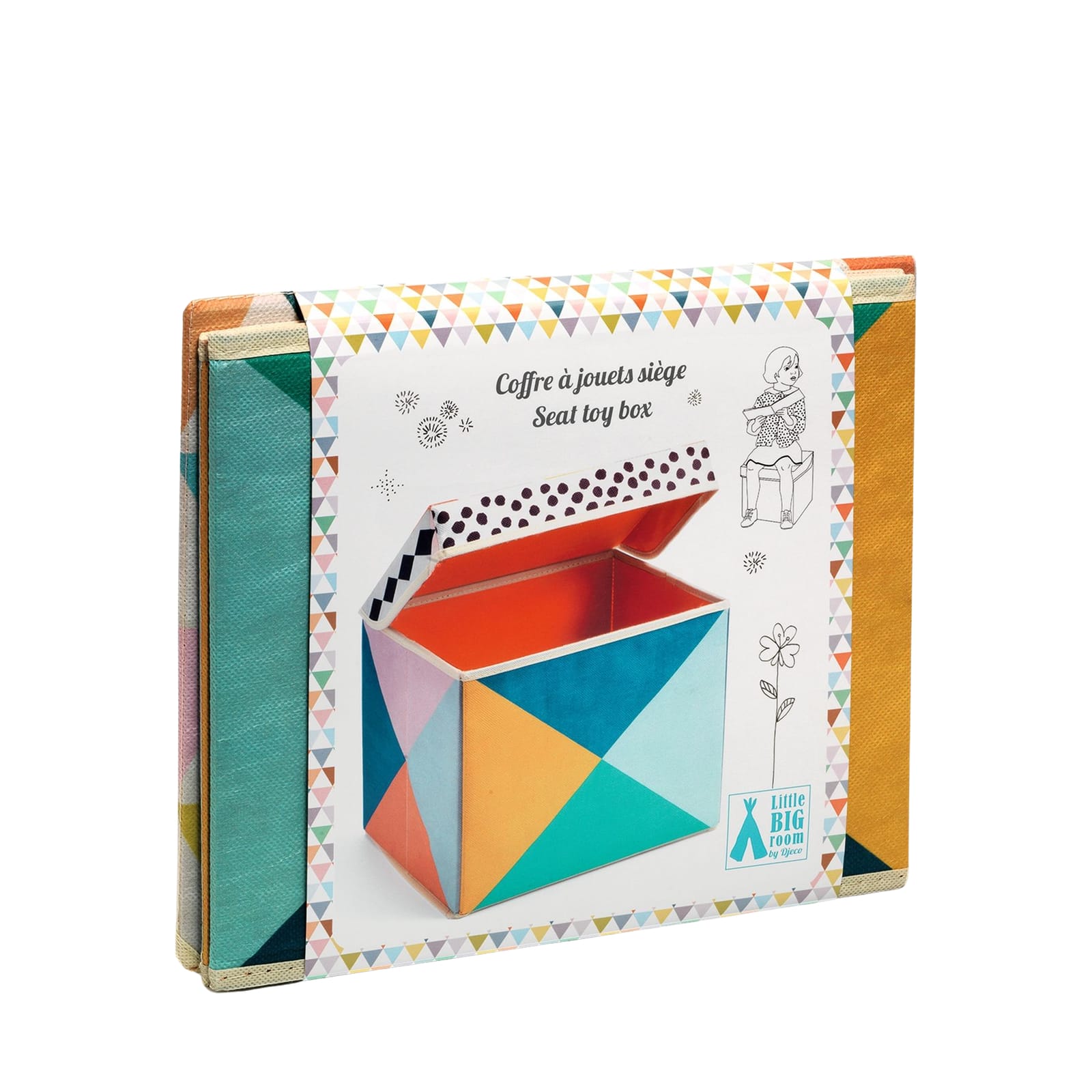 Storage Toy Box - Geometric Colours
