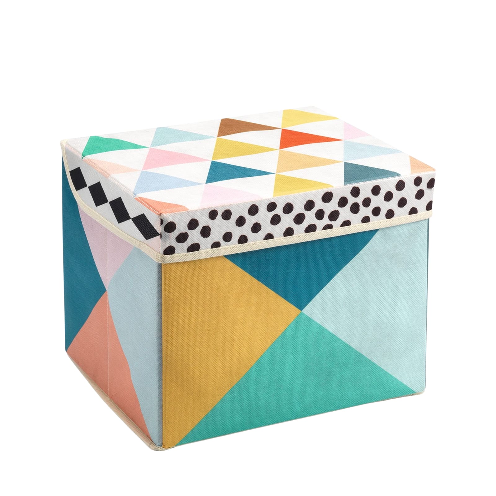 Storage Toy Box - Geometric Colours