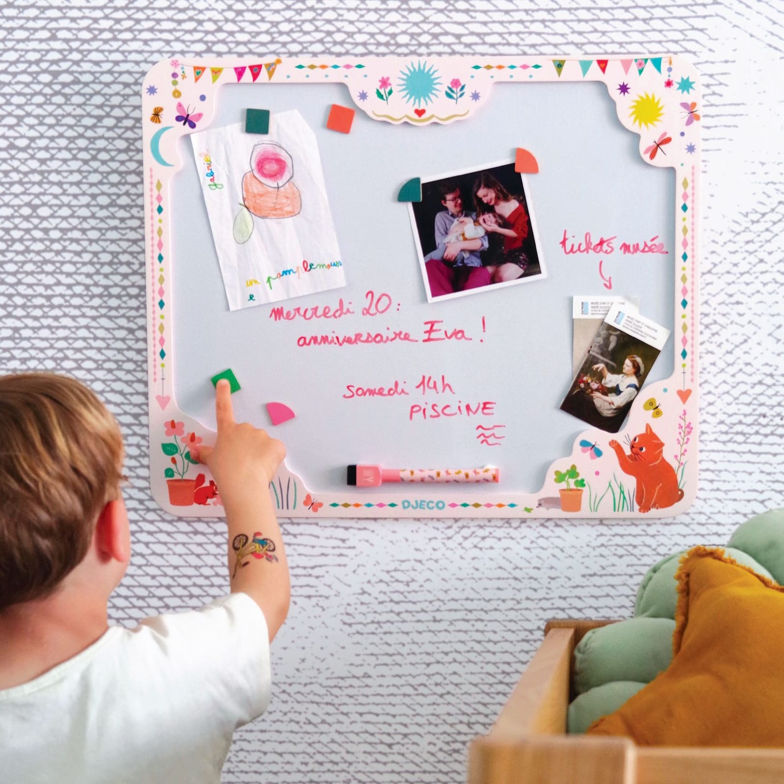 Magnetic White Board - Cat