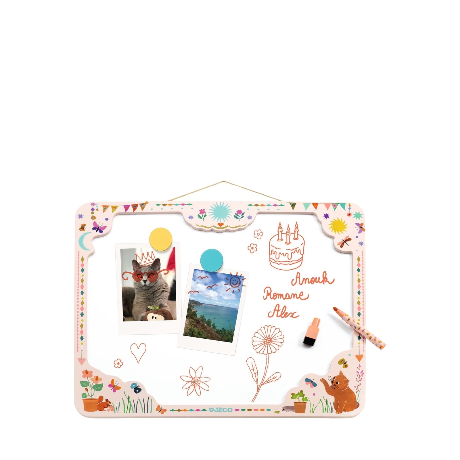 Magnetic White Board - Cat