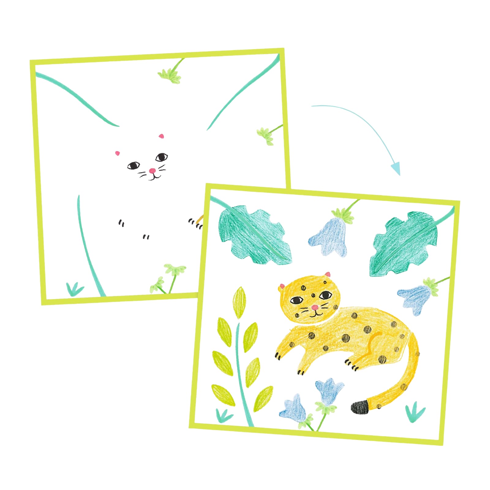 Stencil Craft Set - Animals with 3 Stencils