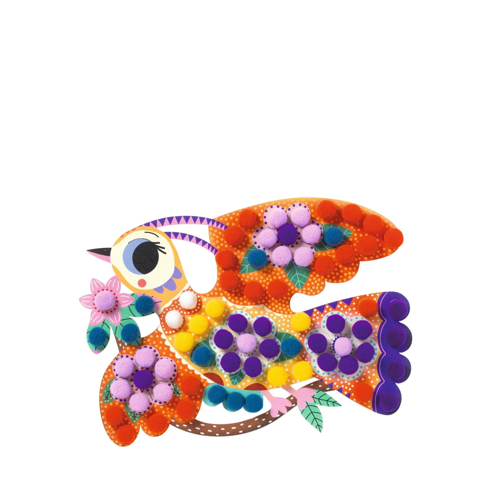 Pompoms Collage Craft Set - Assorted Birds