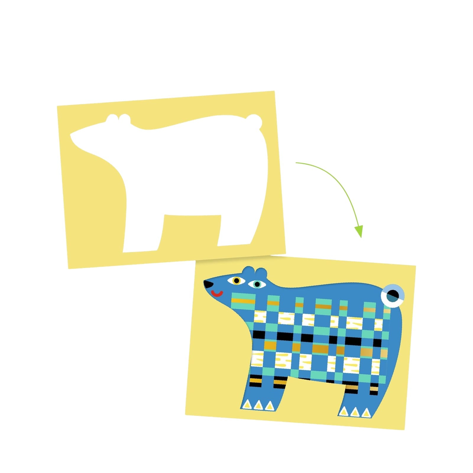 Paper Collage Craft Set - In Front and Behind