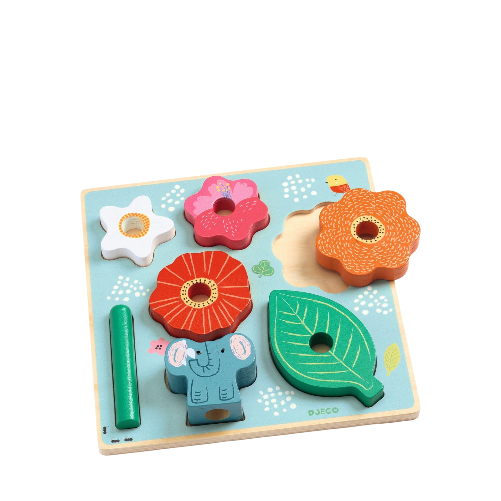 Wooden Puzzle Board - Flower Stack