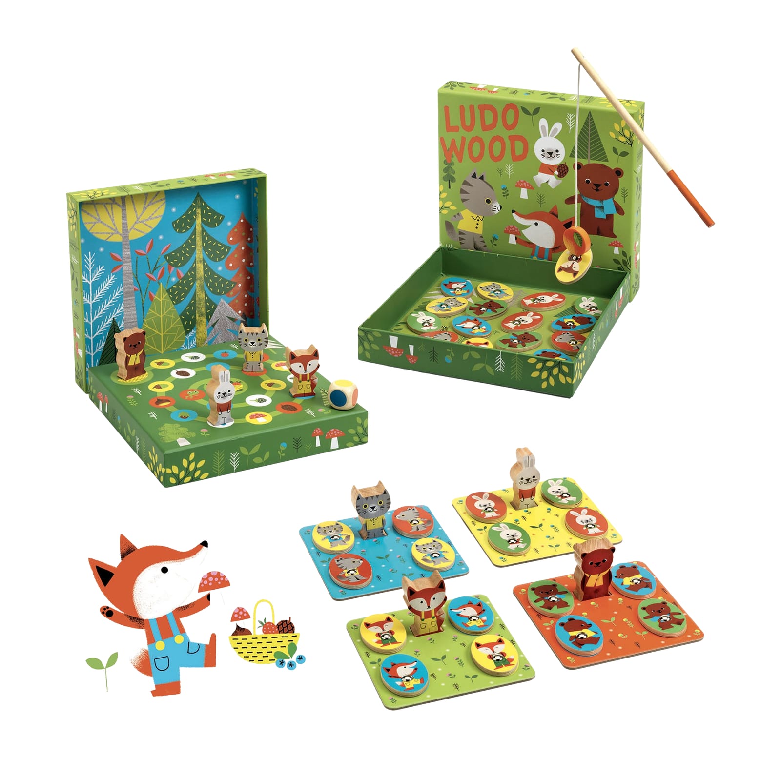 Ludo Wood - 4 Games In One