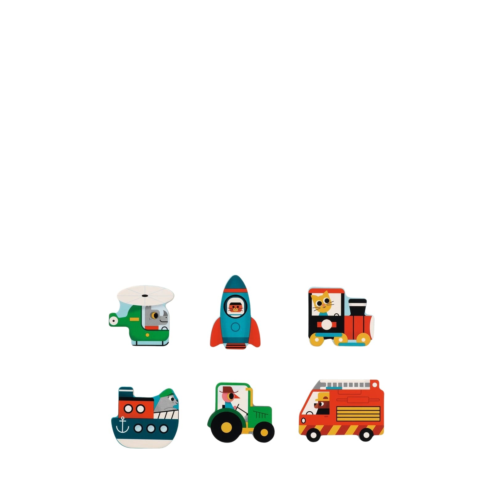 Wooden 22 Piece Puzzle Board - Transport