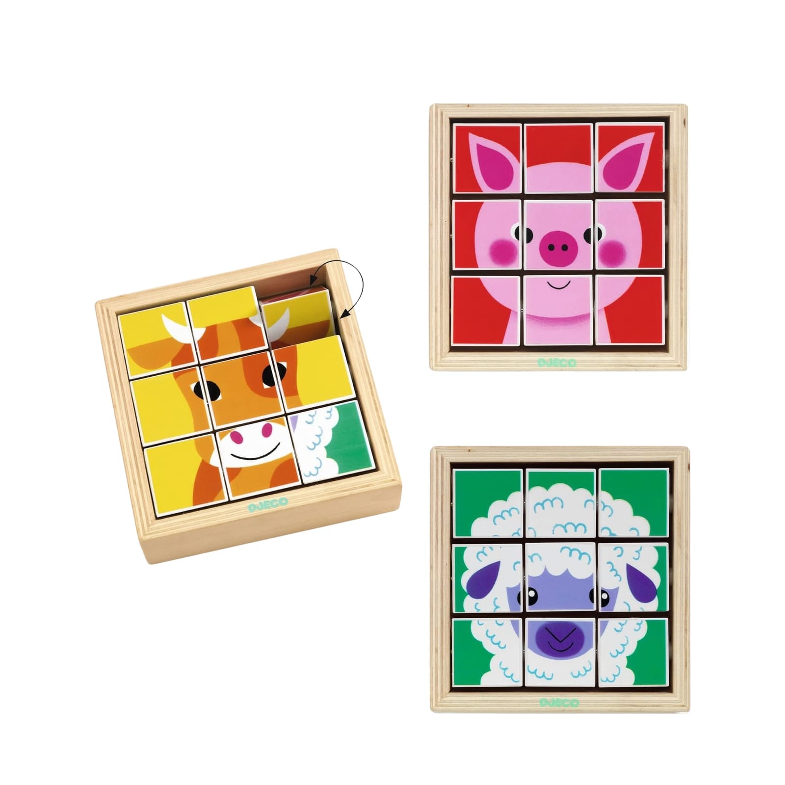 Wooden Blocks Puzzle - Farm Animals