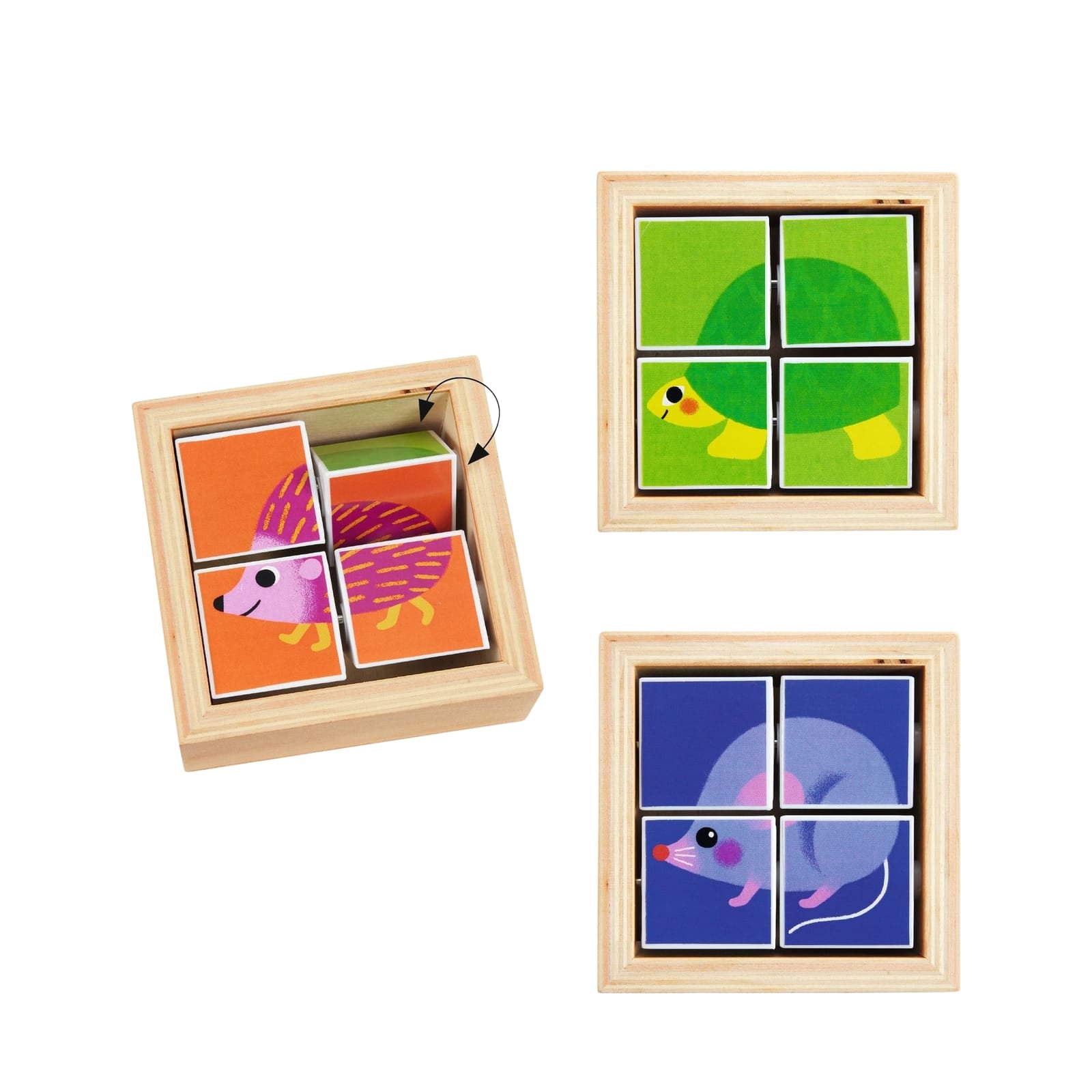 Wooden Blocks Puzzle - Small Animals