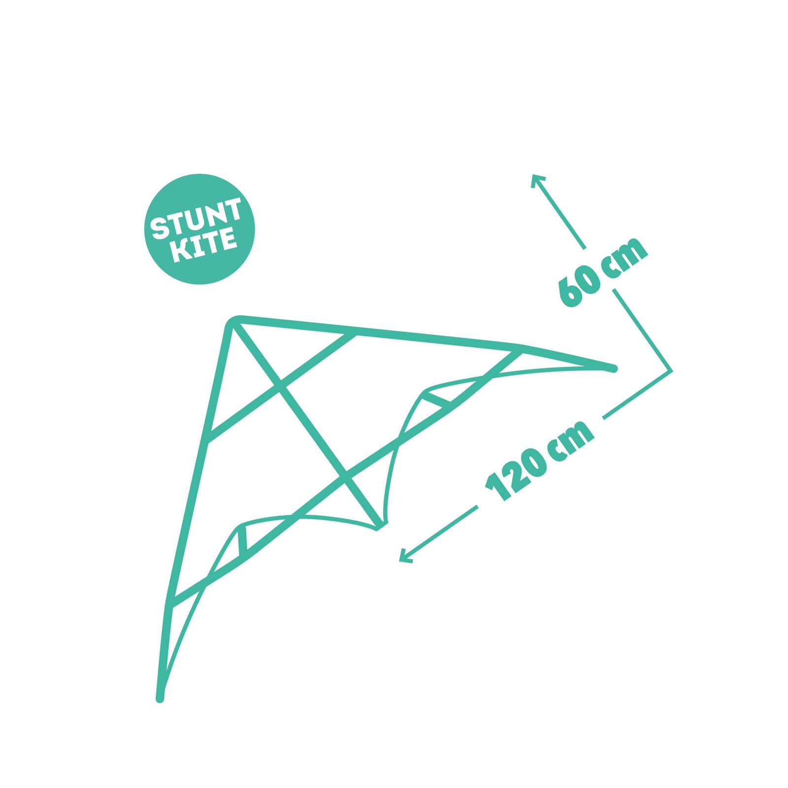 Stunt Kite - Green Wave