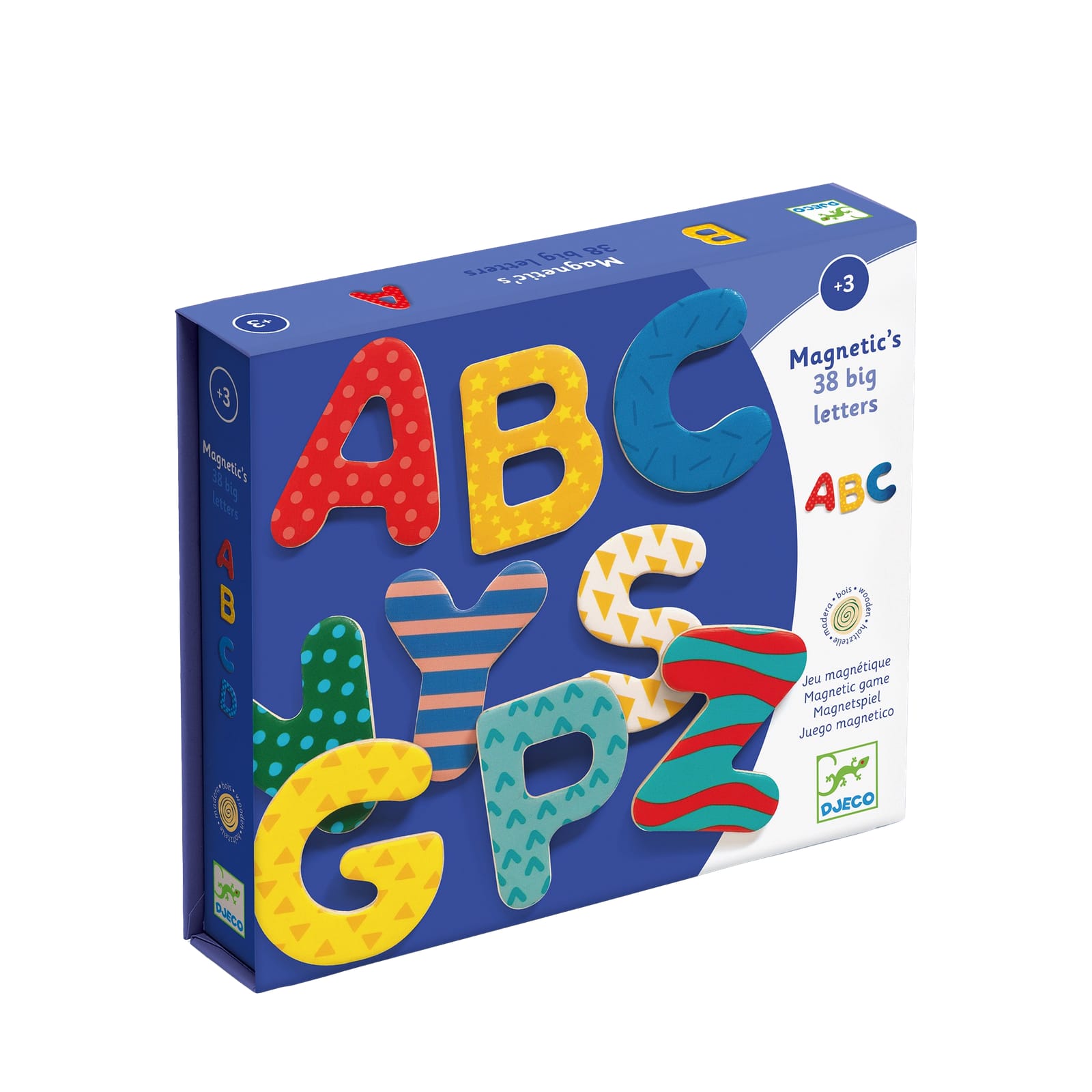 38 Wooden Magnets - Big Letters