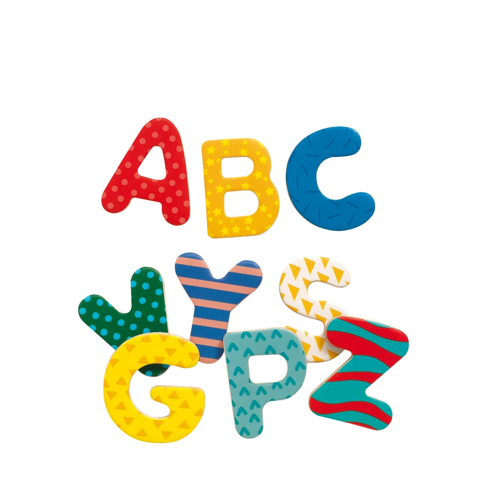 38 Wooden Magnets - Big Letters