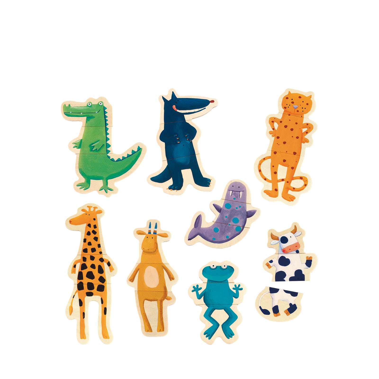 24 Magnetic Pieces - Crazy Animals