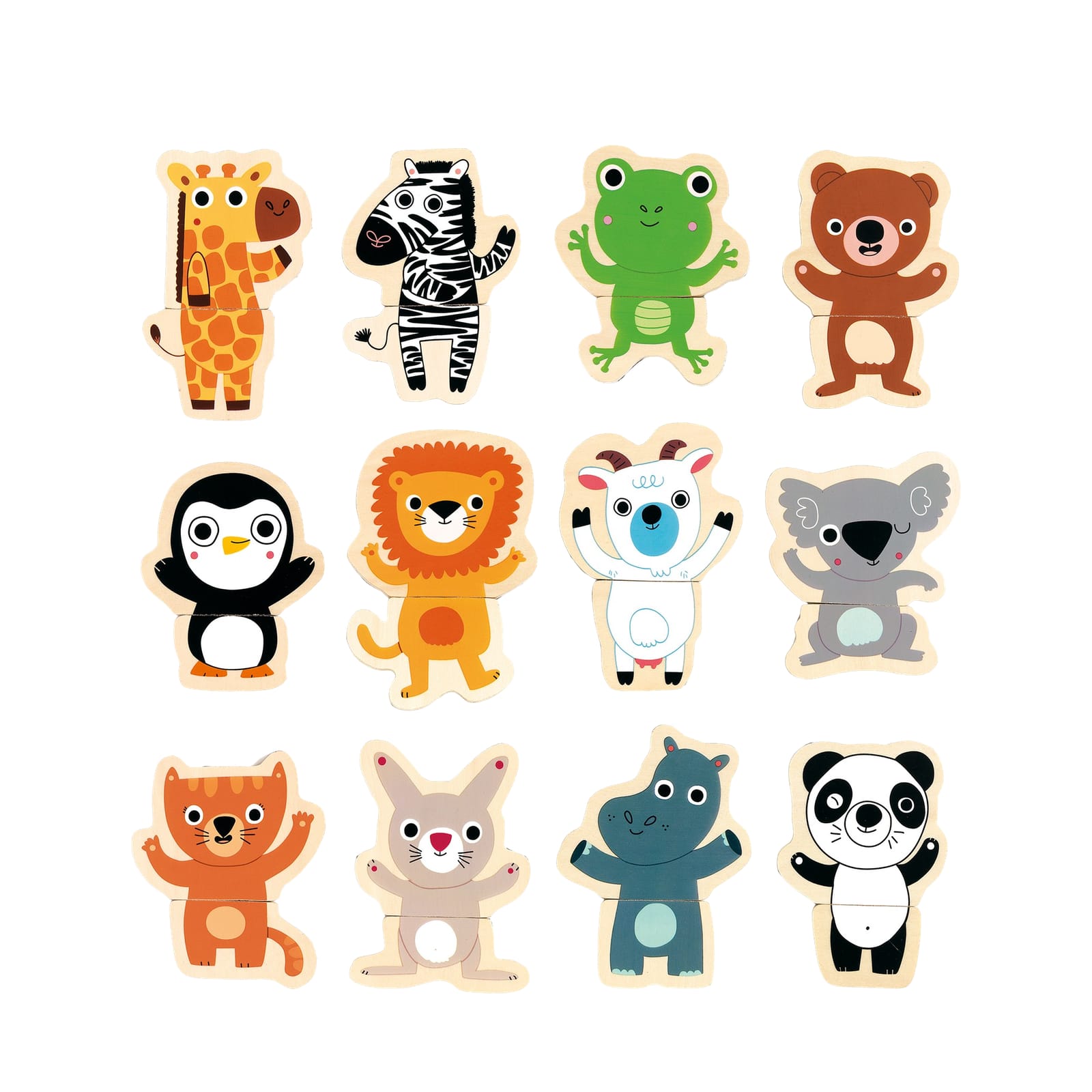 24 Magnetic Pieces - Jungle Babies