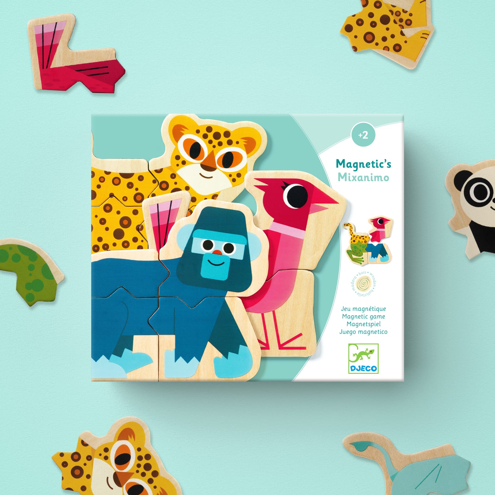 24 Magnetic Pieces - Mix Animals