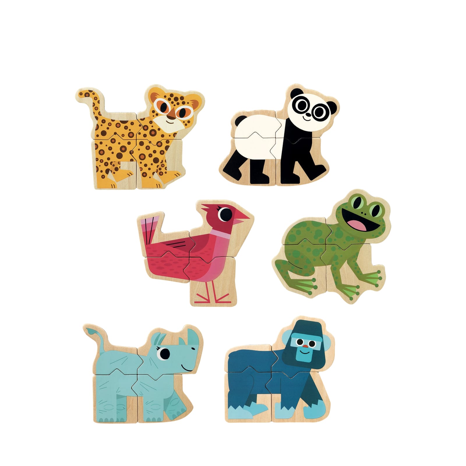 24 Magnetic Pieces - Mix Animals