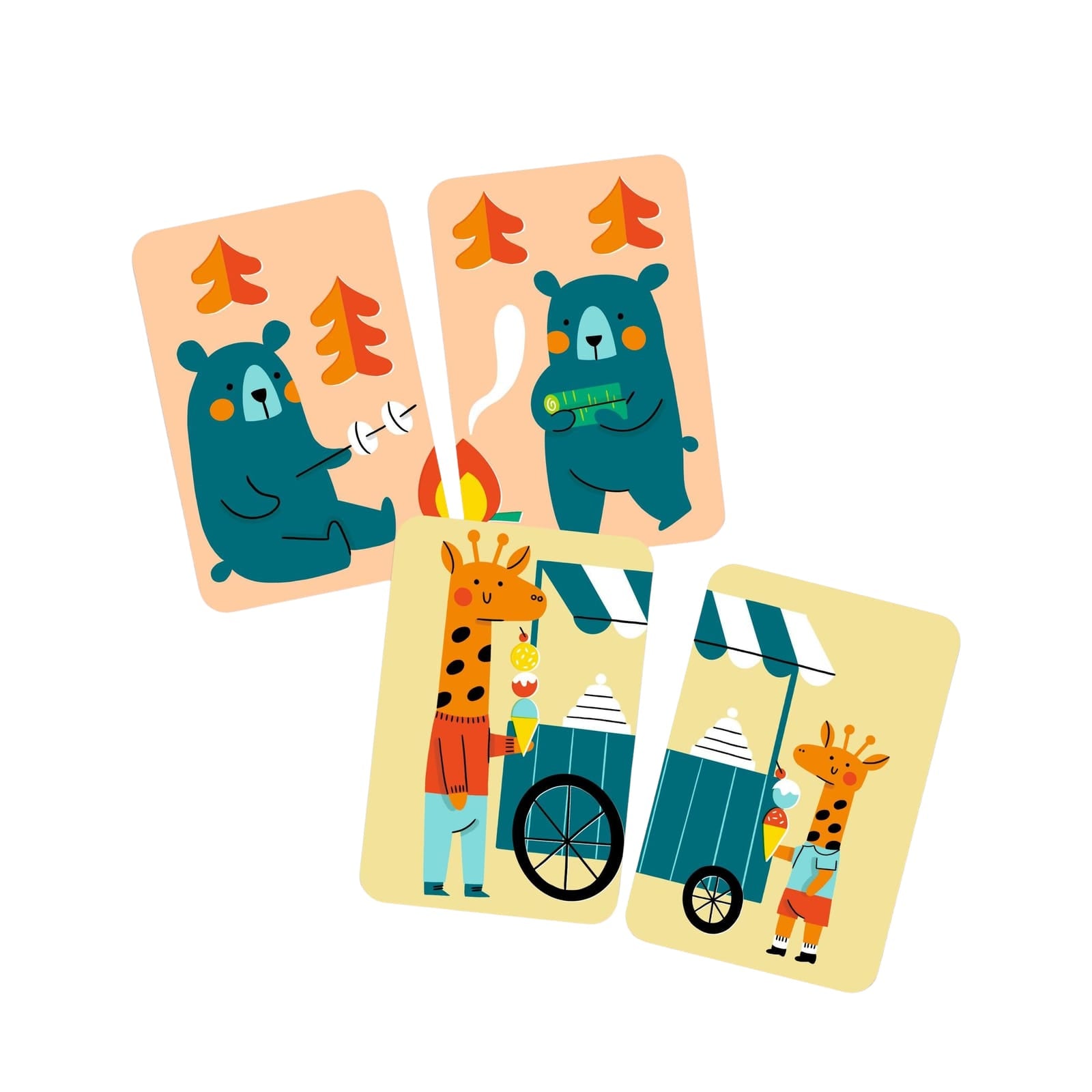 Matching Pairs Card Game - Animals