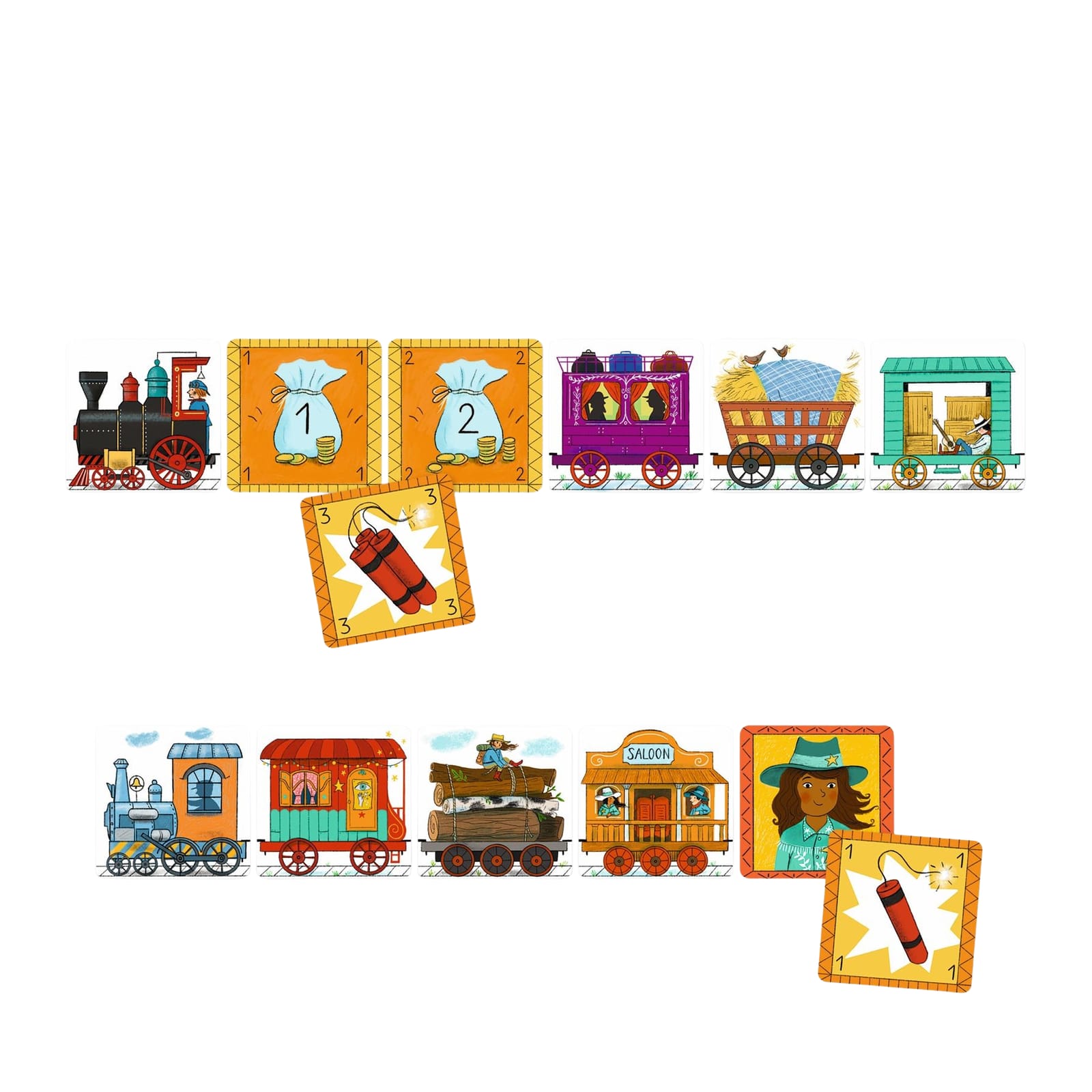 Memory Card Game - Golden Train