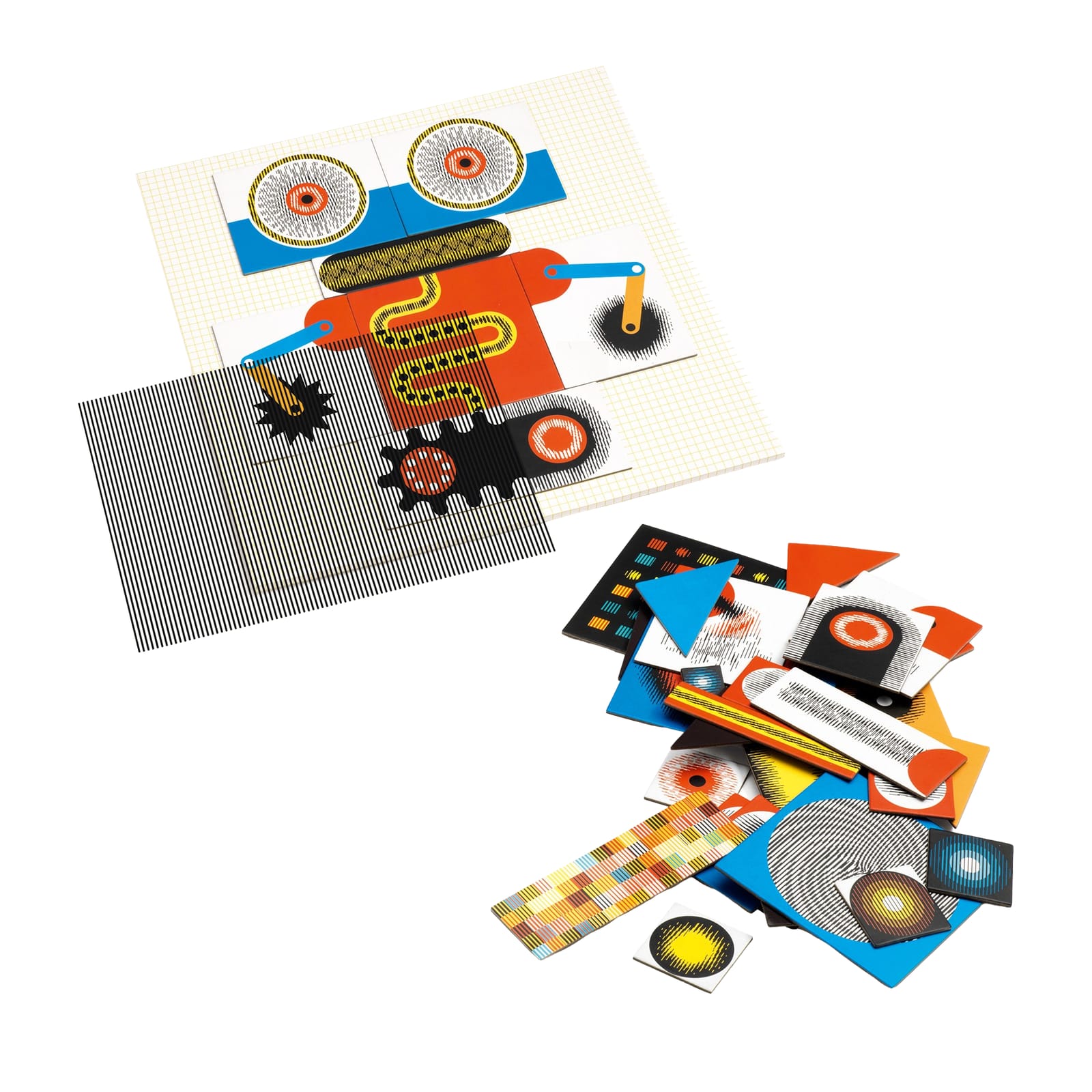 Kinoptik Magnetic Board - Robots 58 Pieces