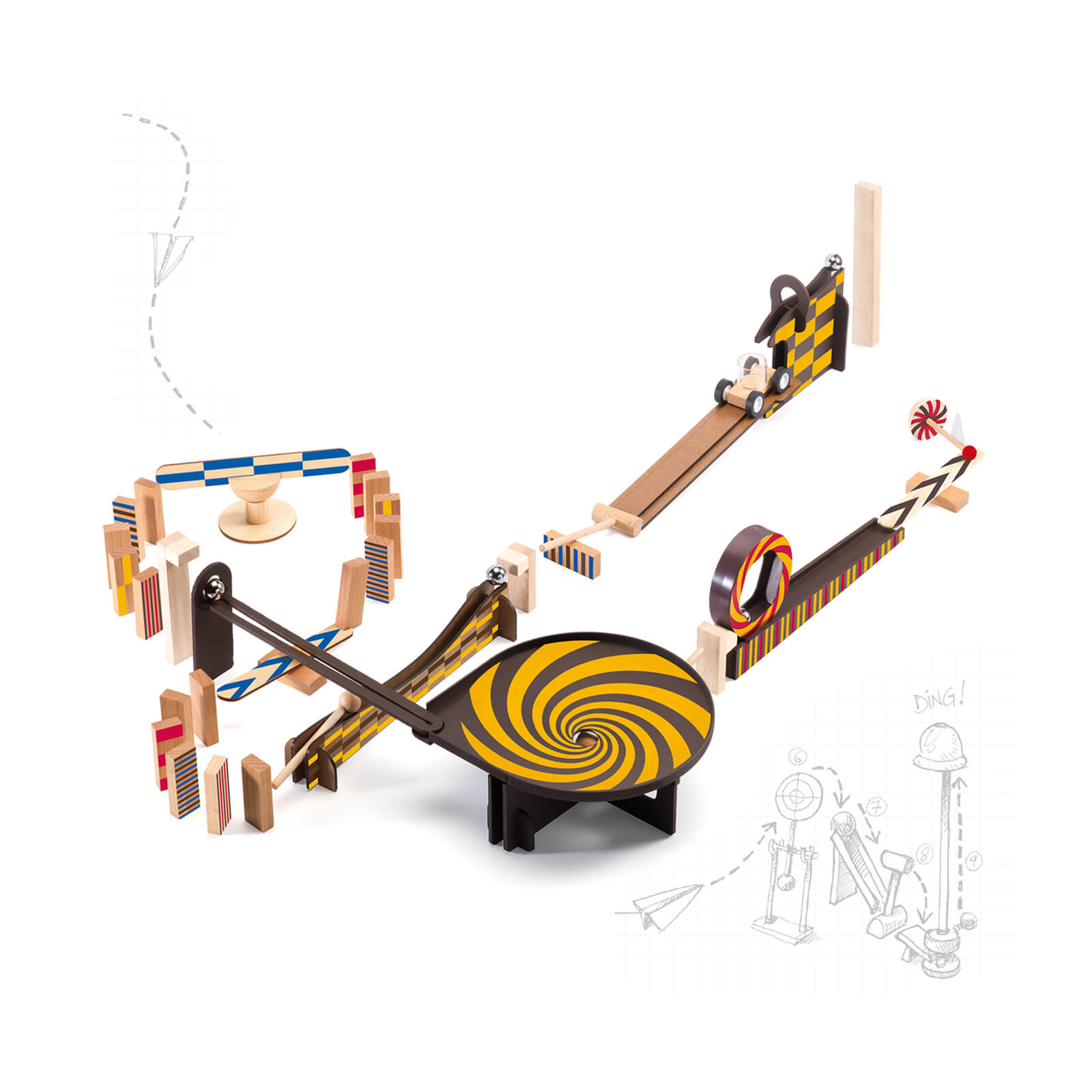 Zig and Go Construction Game - Wroom 45 Pieces