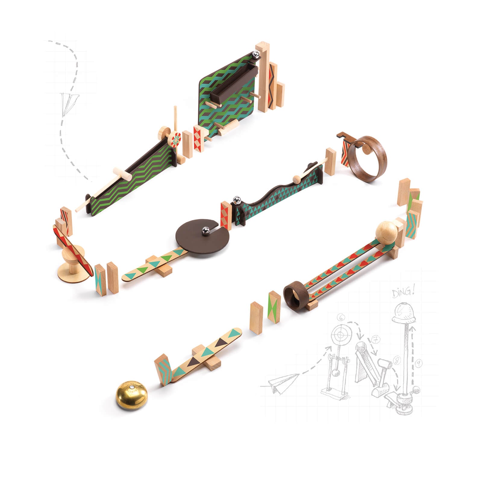 Zig and Go Construction Game - Big Wall 48 Pieces