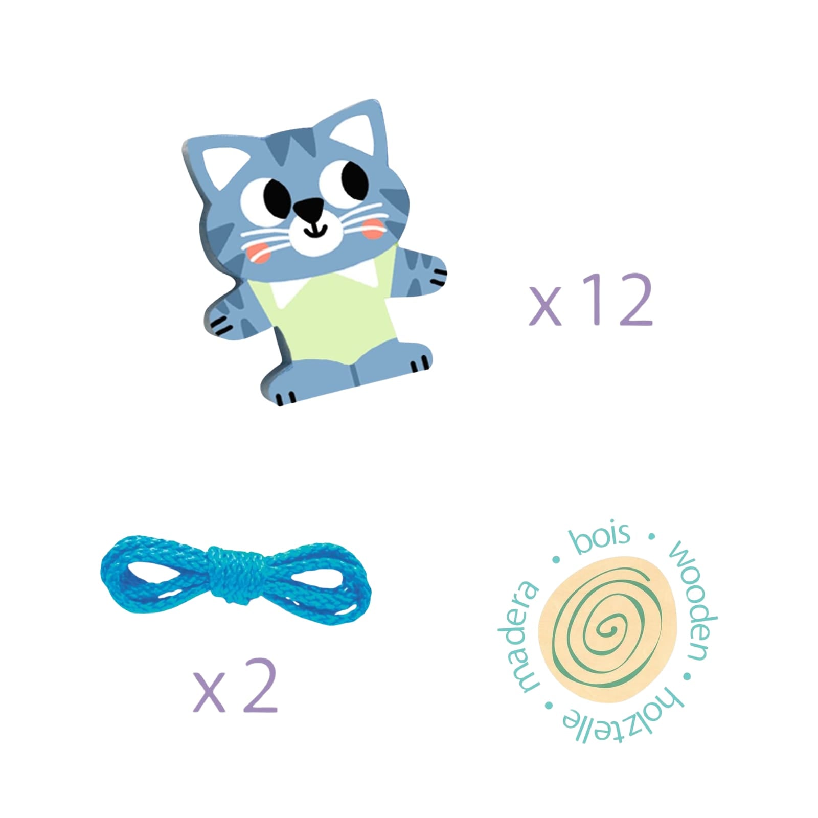 Lacing Beads - Animal Friends