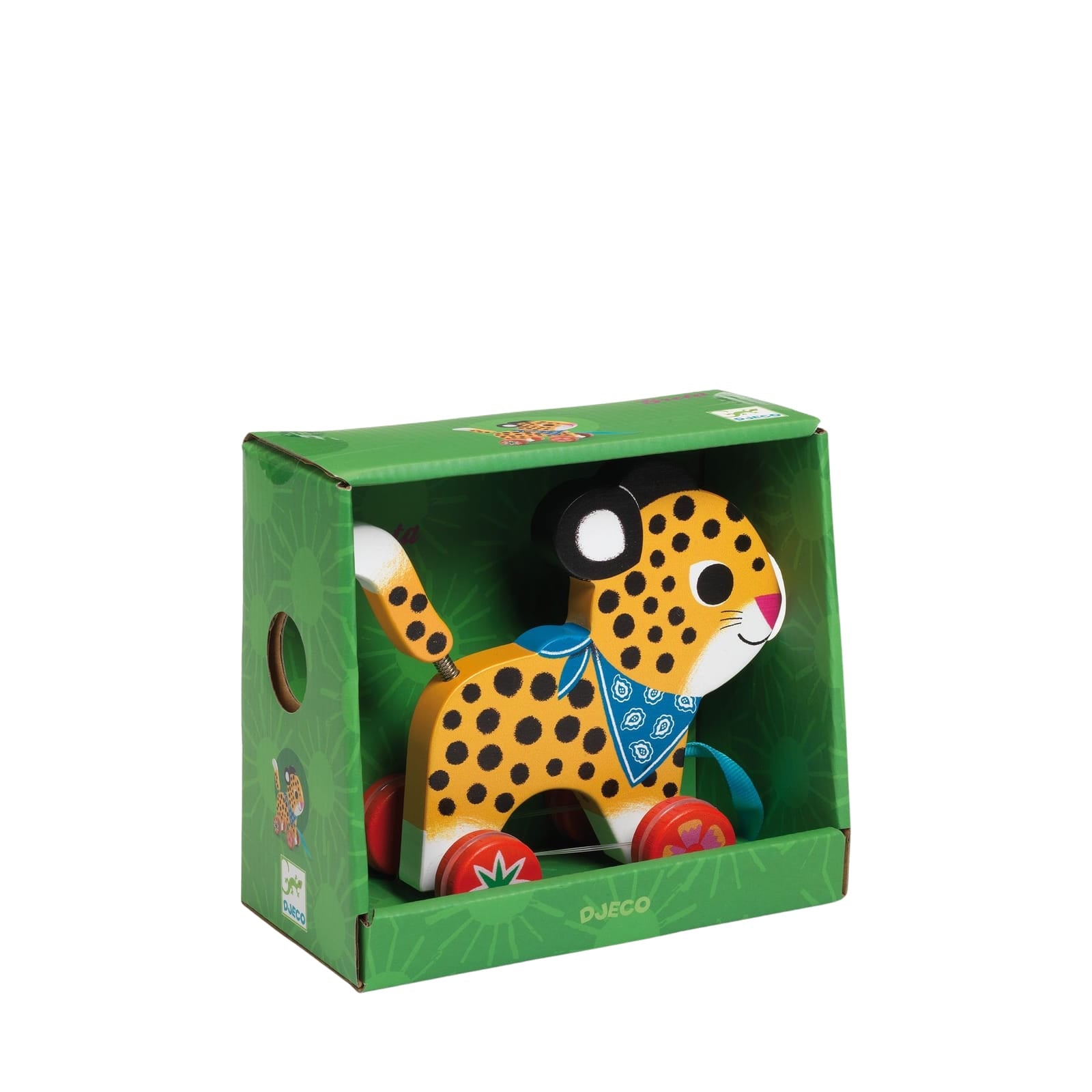 Pull Along Wooden Leopard