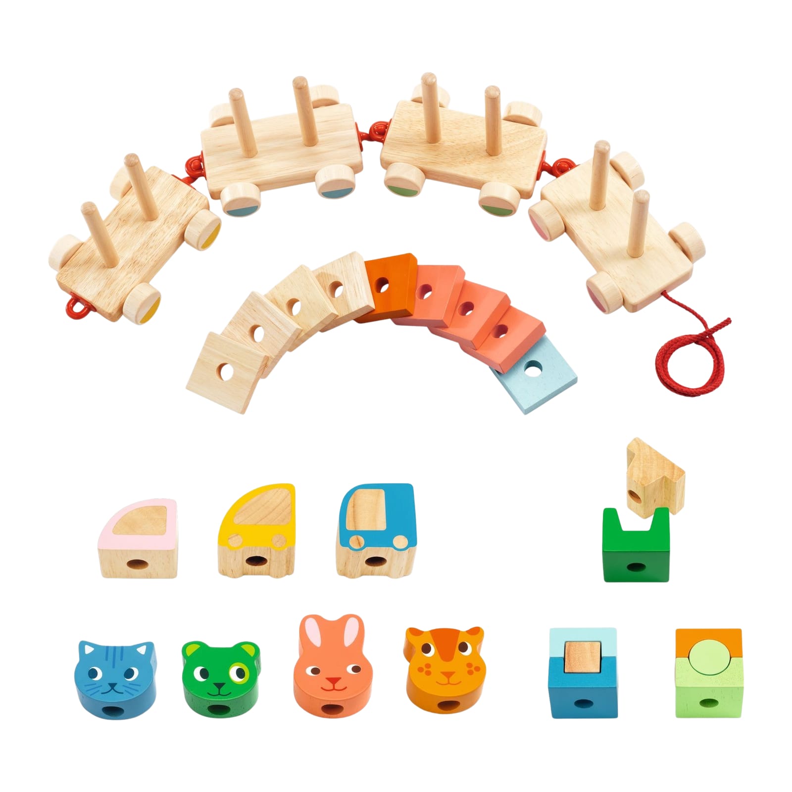 Pull Along Stacking Train - My Little Animals