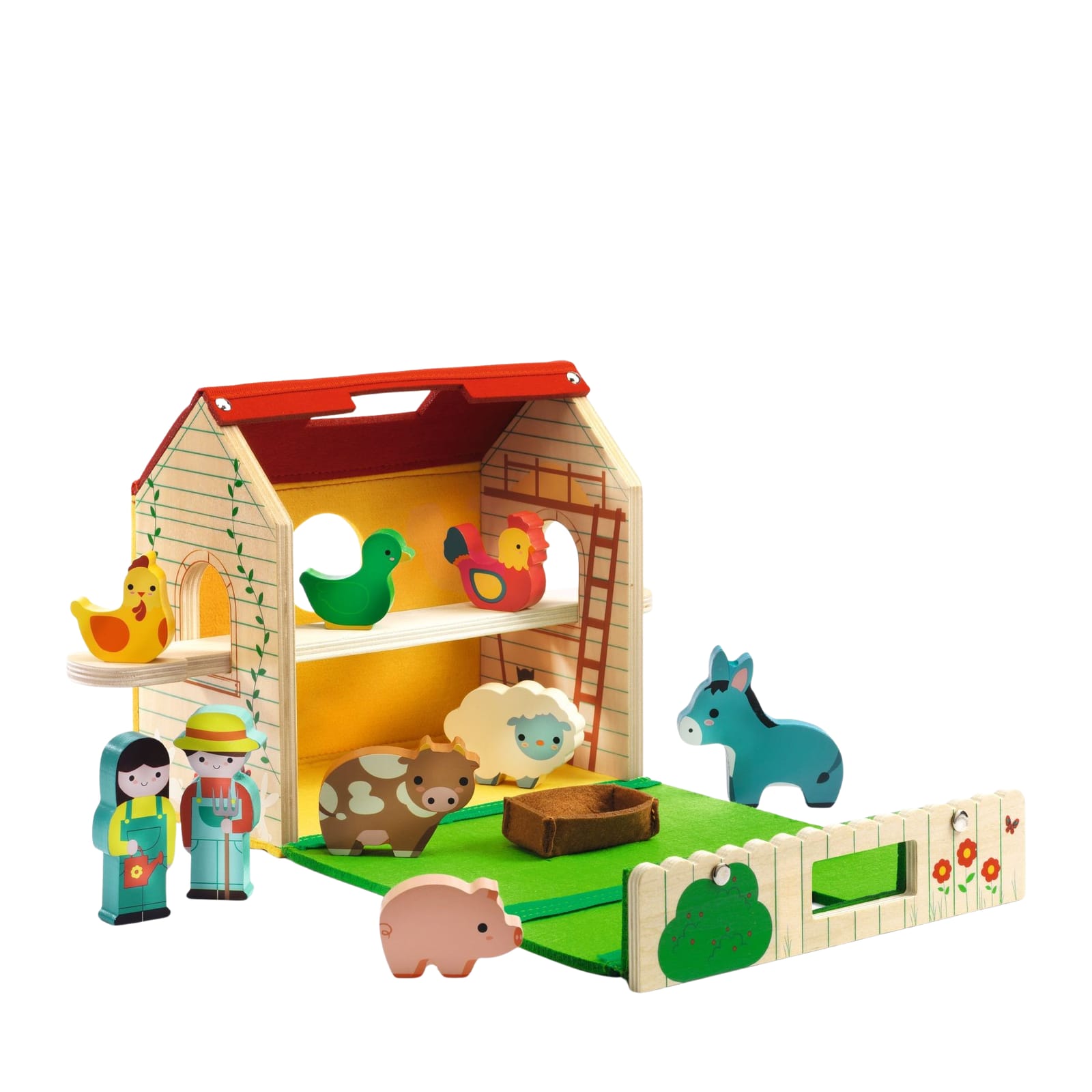 Wooden Play Farm House Box