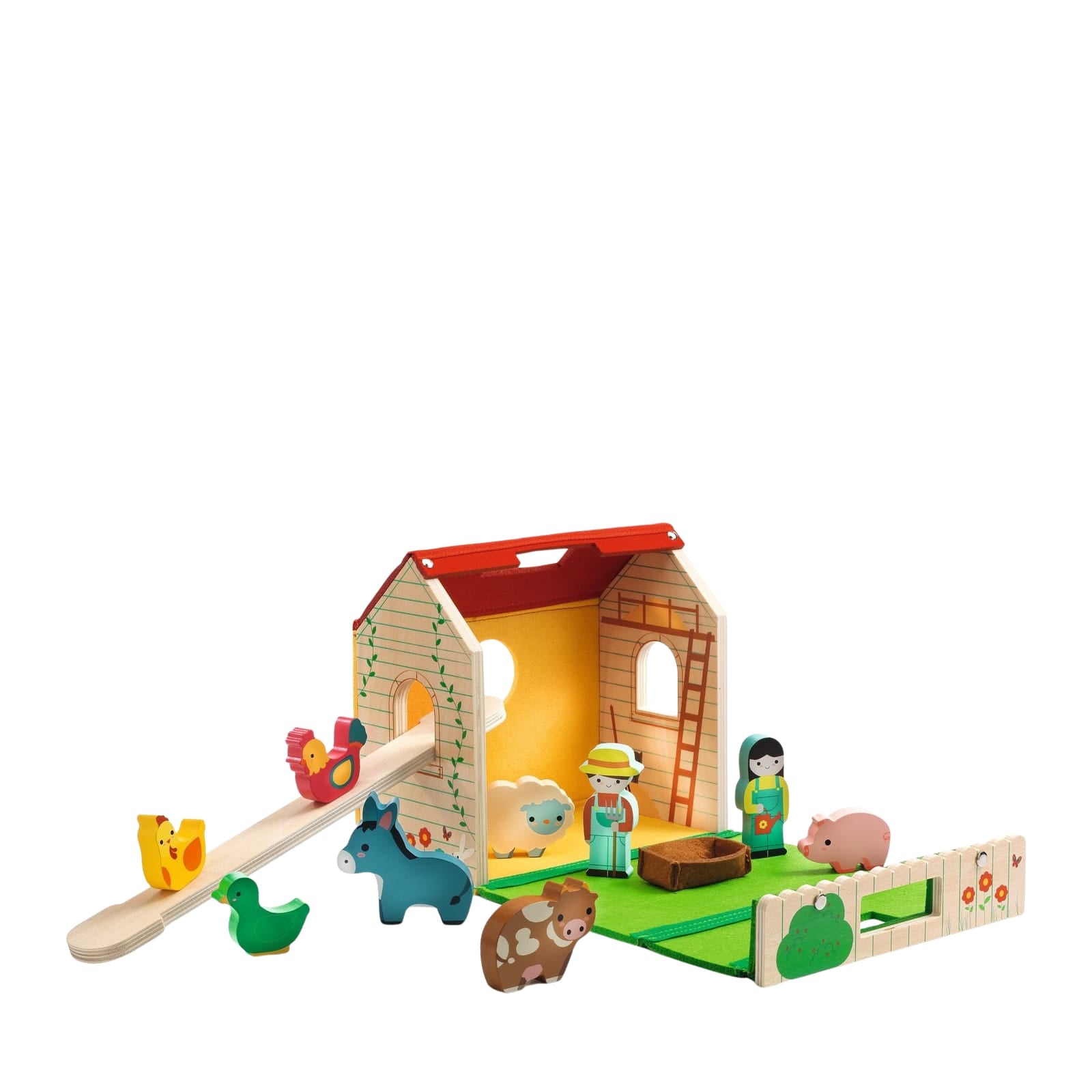 Wooden Play Farm House Box