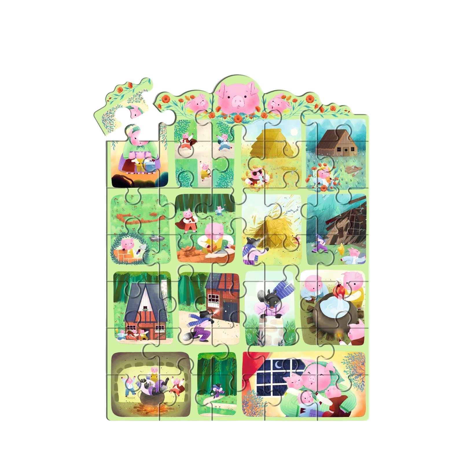 35 Piece Story Puzzle - The Three Little Pigs