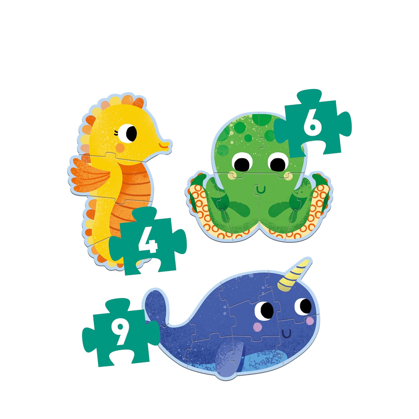 4 Progressive Puzzles - In The Sea
