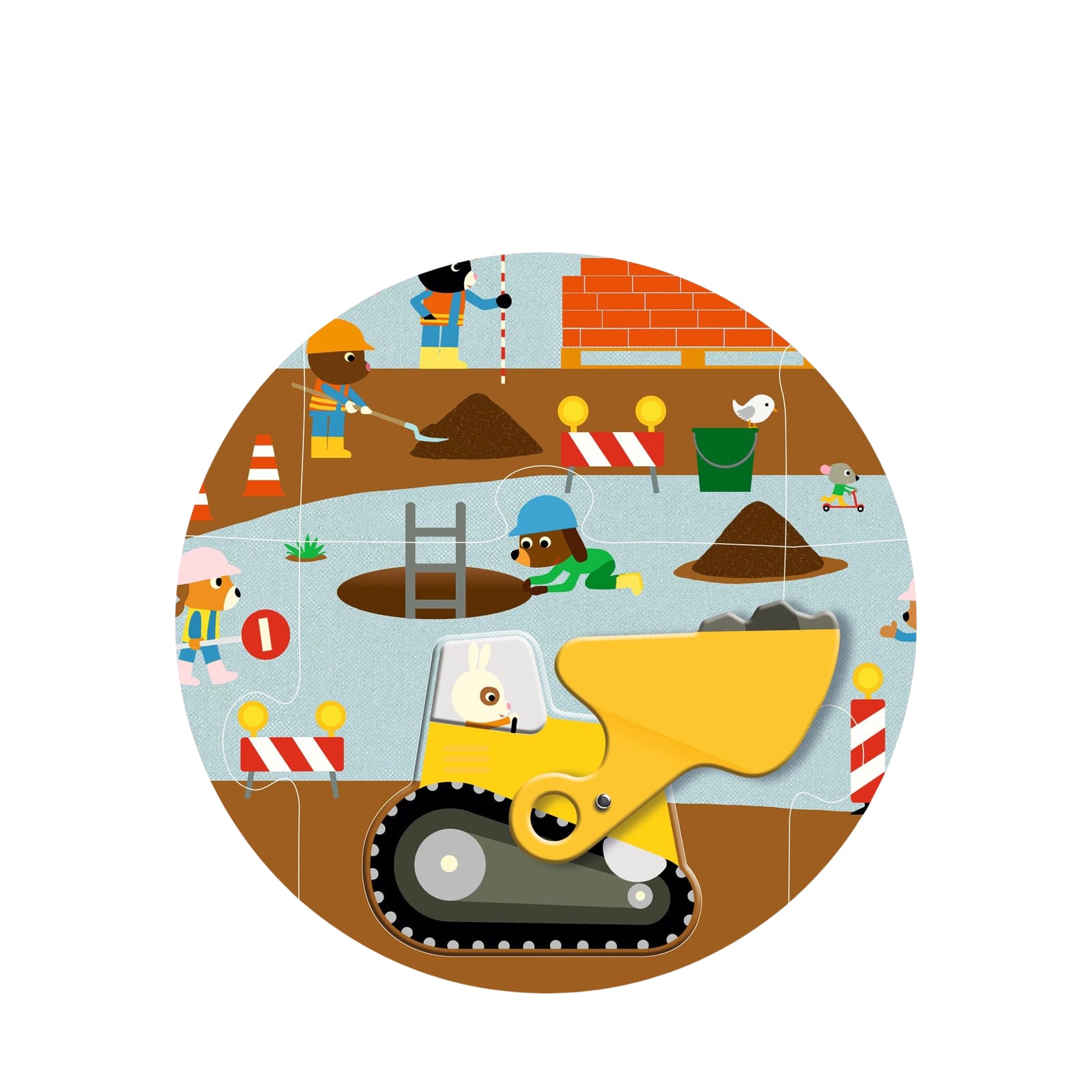 Giant 12 Piece Puzzle - Construction Site