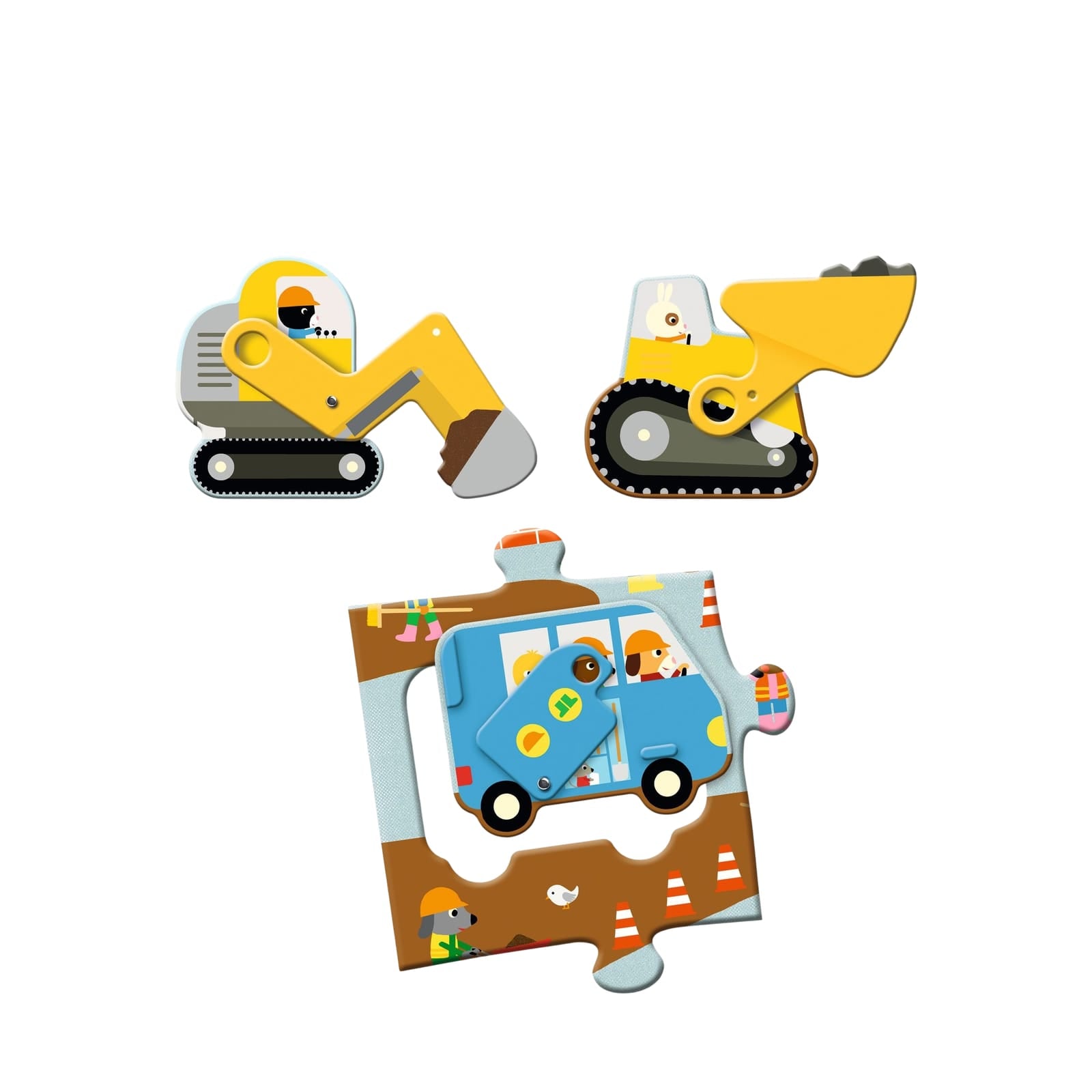 Giant 12 Piece Puzzle - Construction Site