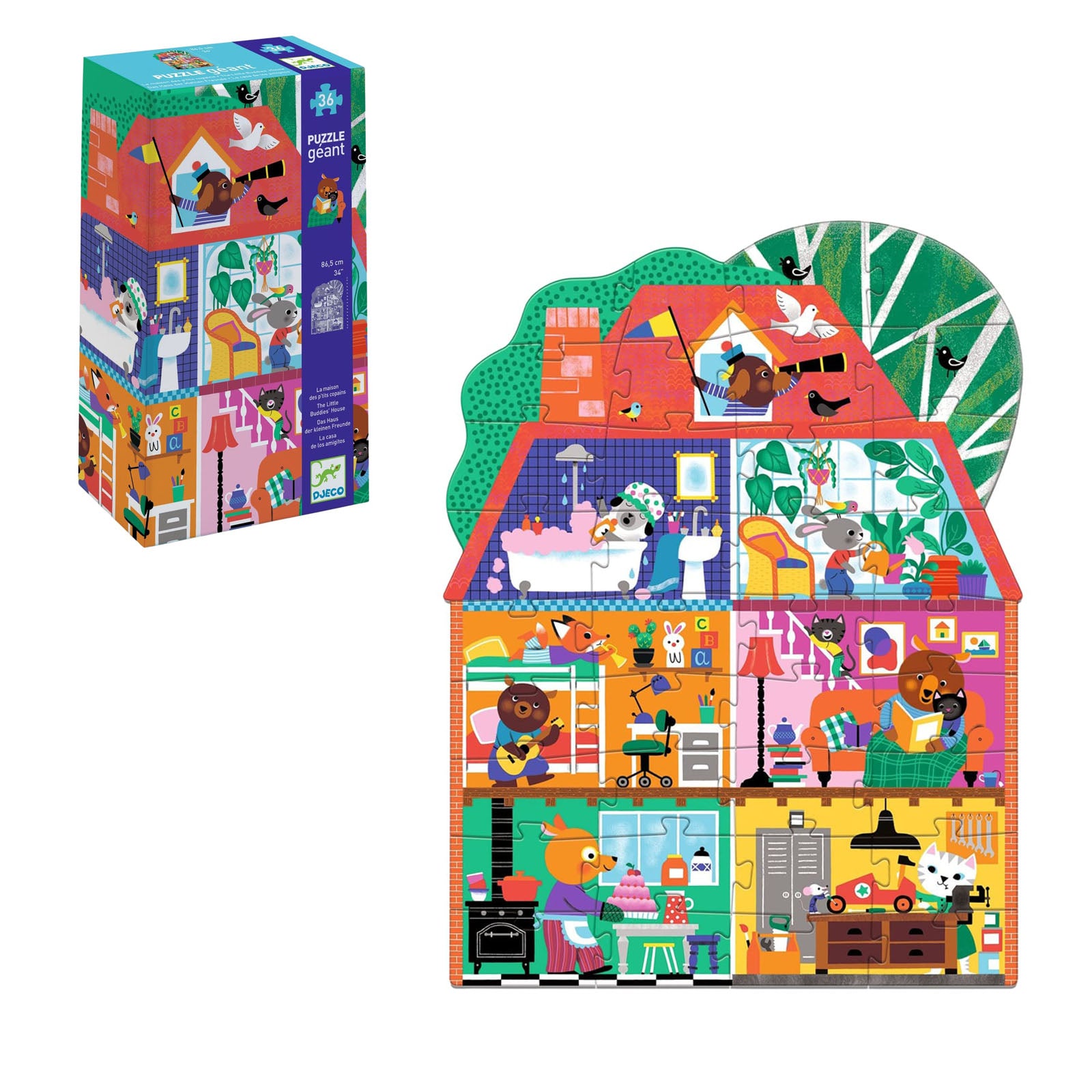 Giant 36 Piece Puzzle - The Little Buddies House