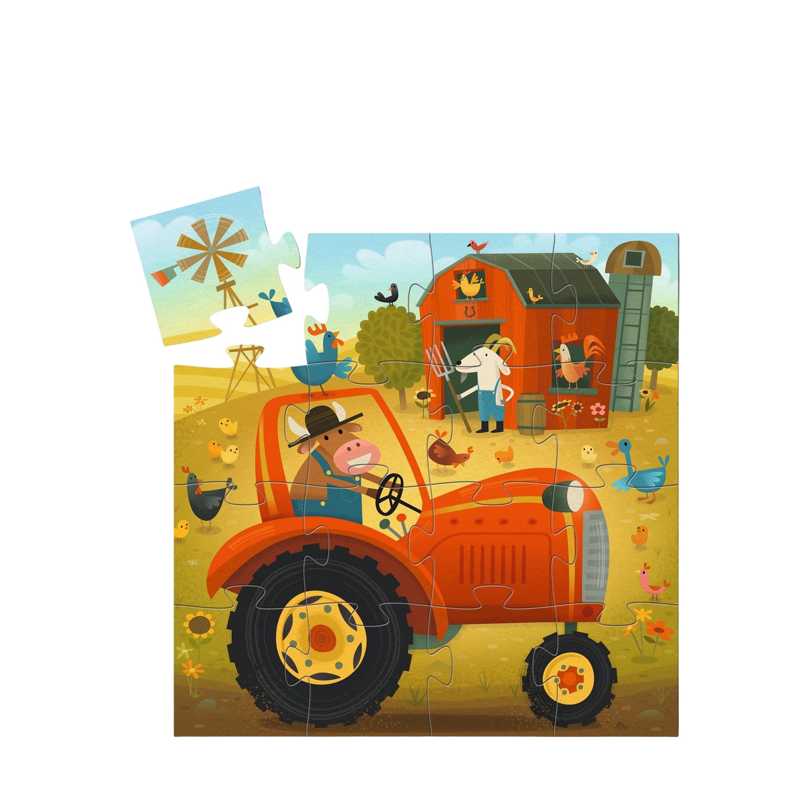Silhouette 16 Piece Puzzle - The Tractor