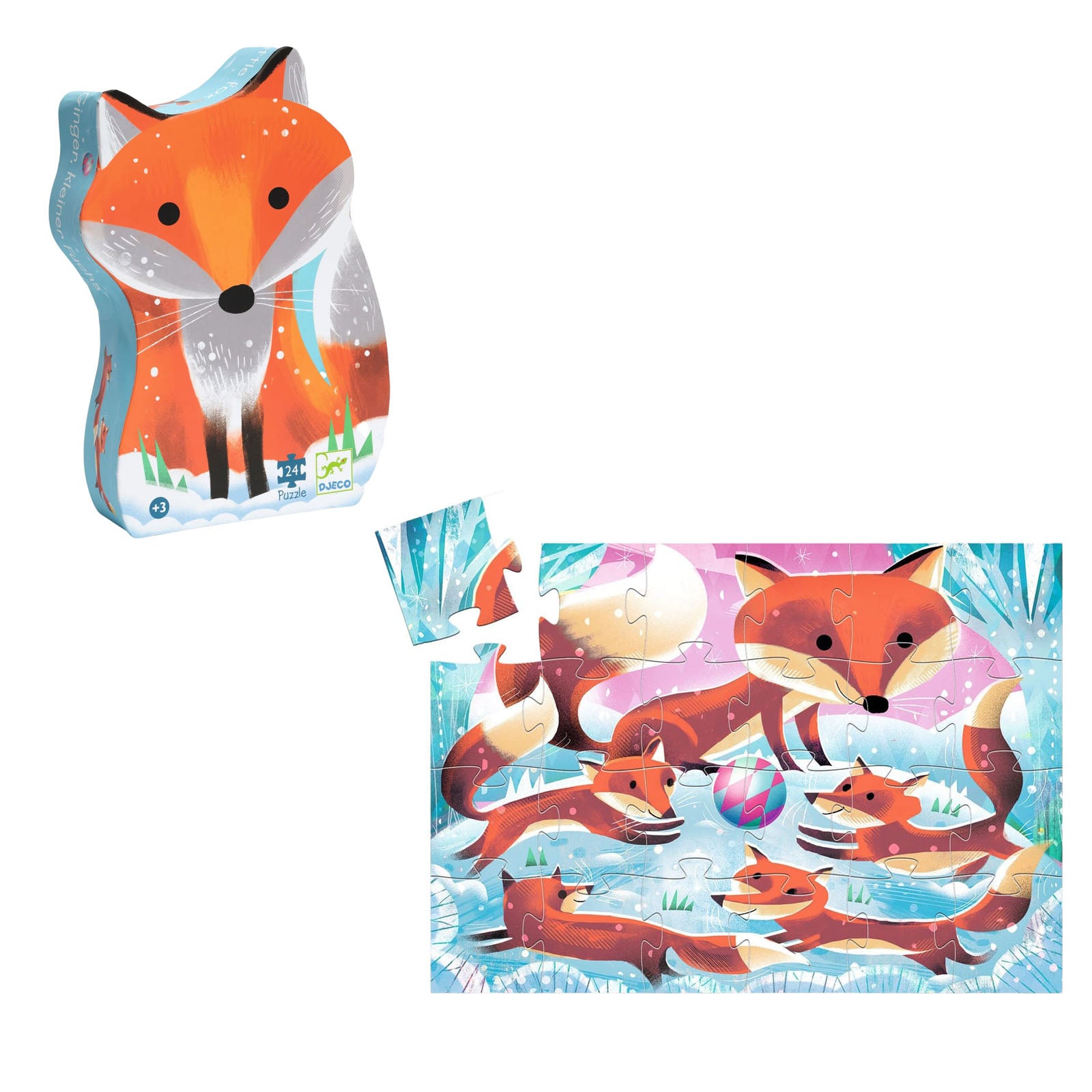 Silhouette 24 Piece Puzzle - Little Ginger Fox