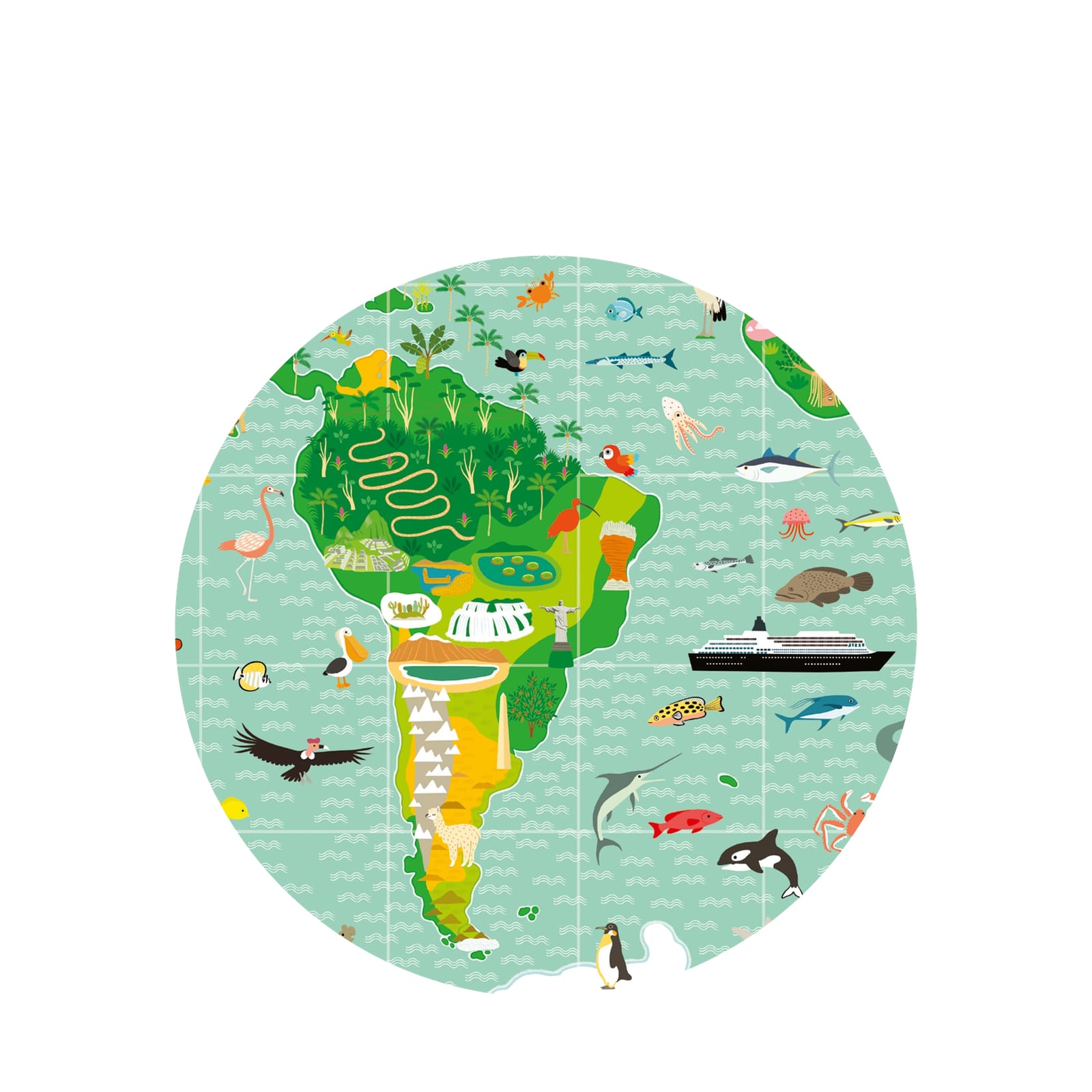 200 Piece Puzzle and Booklet - Around The World