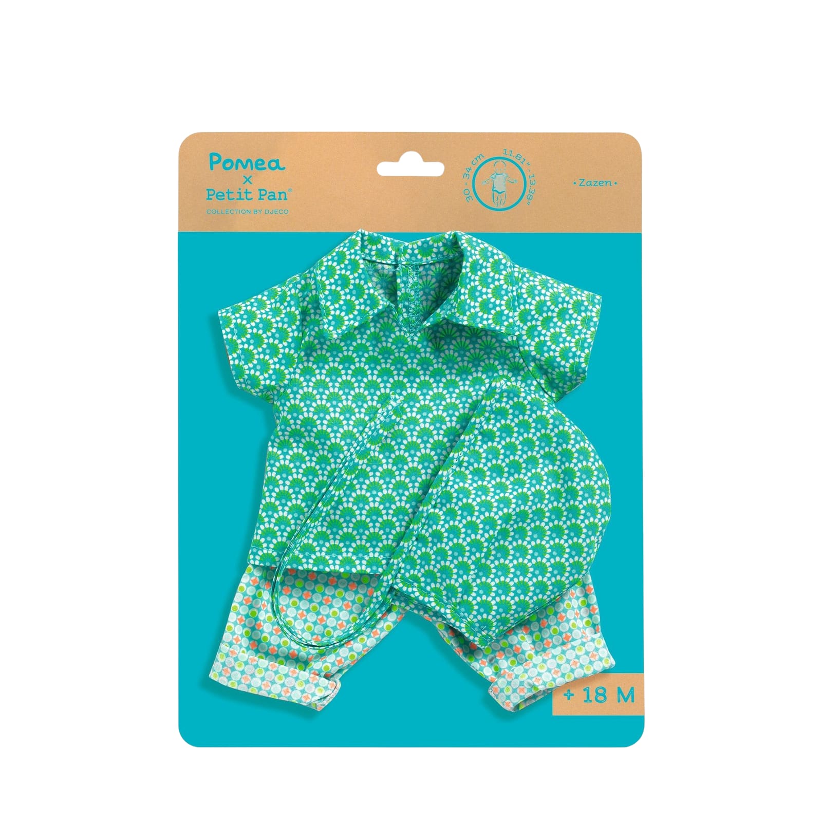 Doll Outfit Set 34cm - Zazen Print