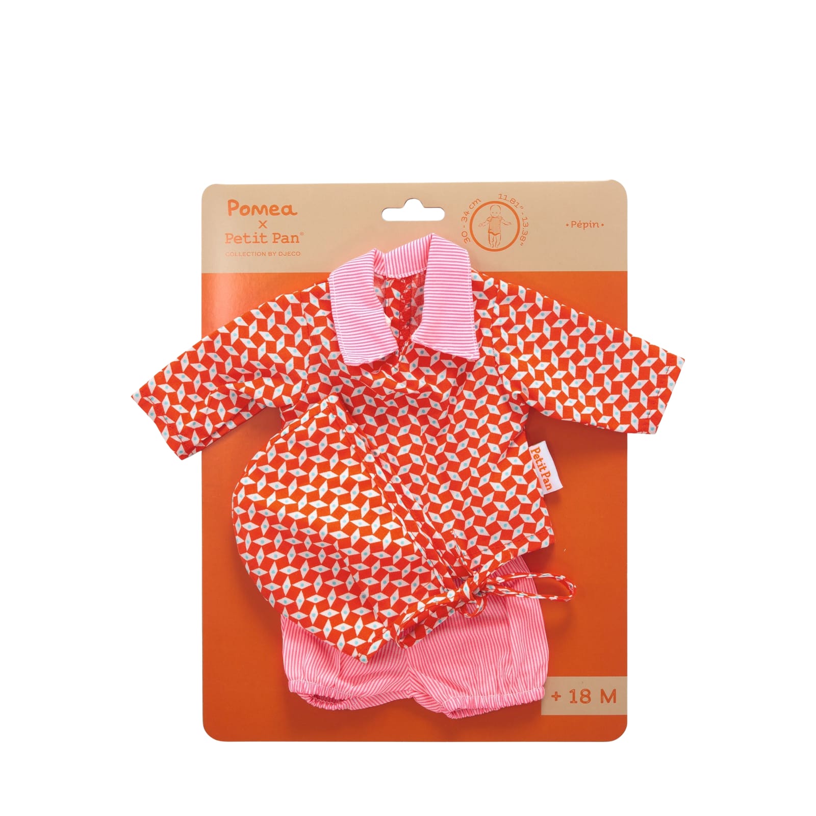 Doll Outfit Set 34cm - Pepin Print