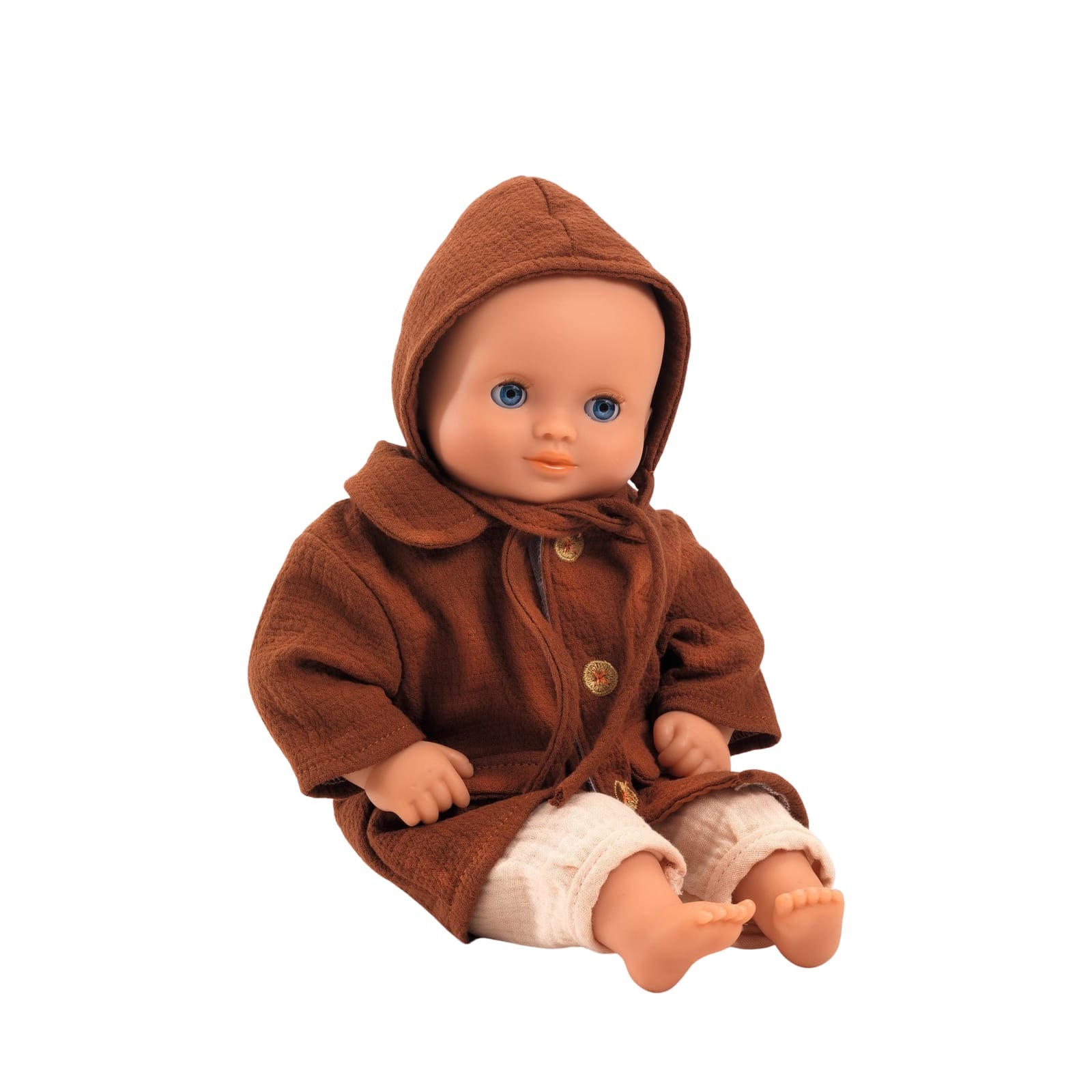 Doll Outfit Set 34cm - Brown Coat and Hat