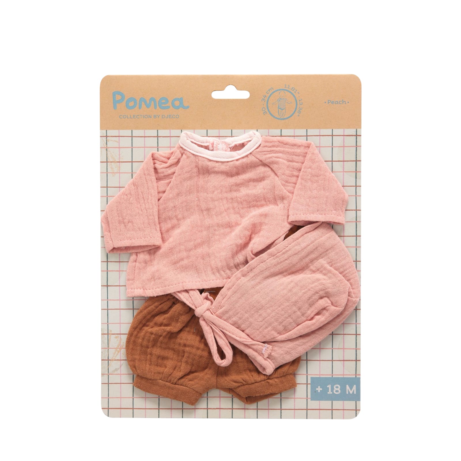 Doll Outfit Set 34cm - Peach