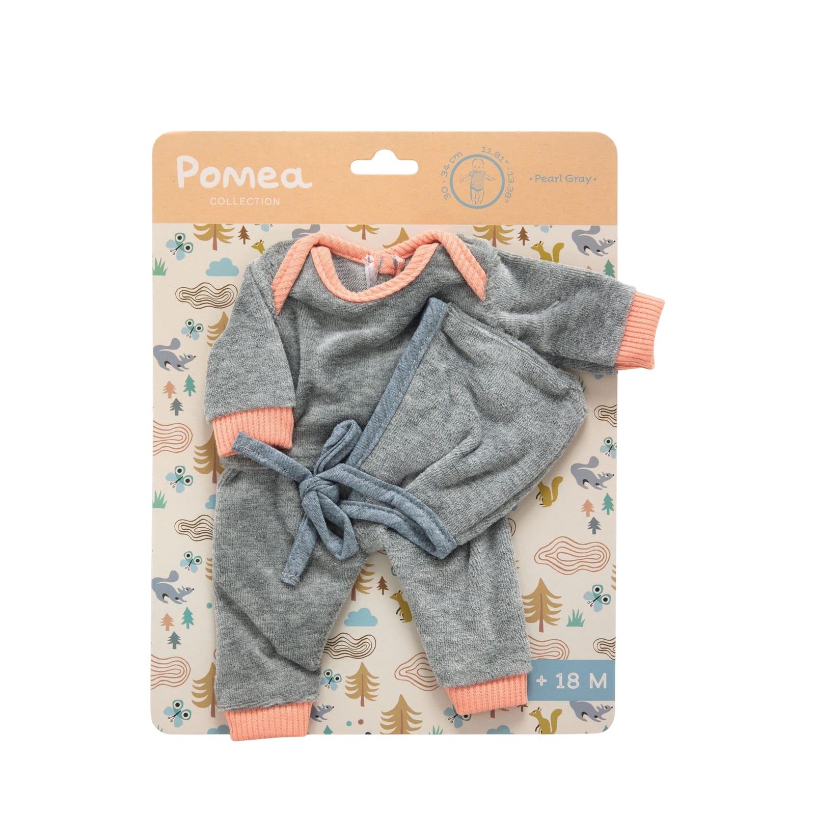 Doll Outfit Set 34cm - Pearl Grey