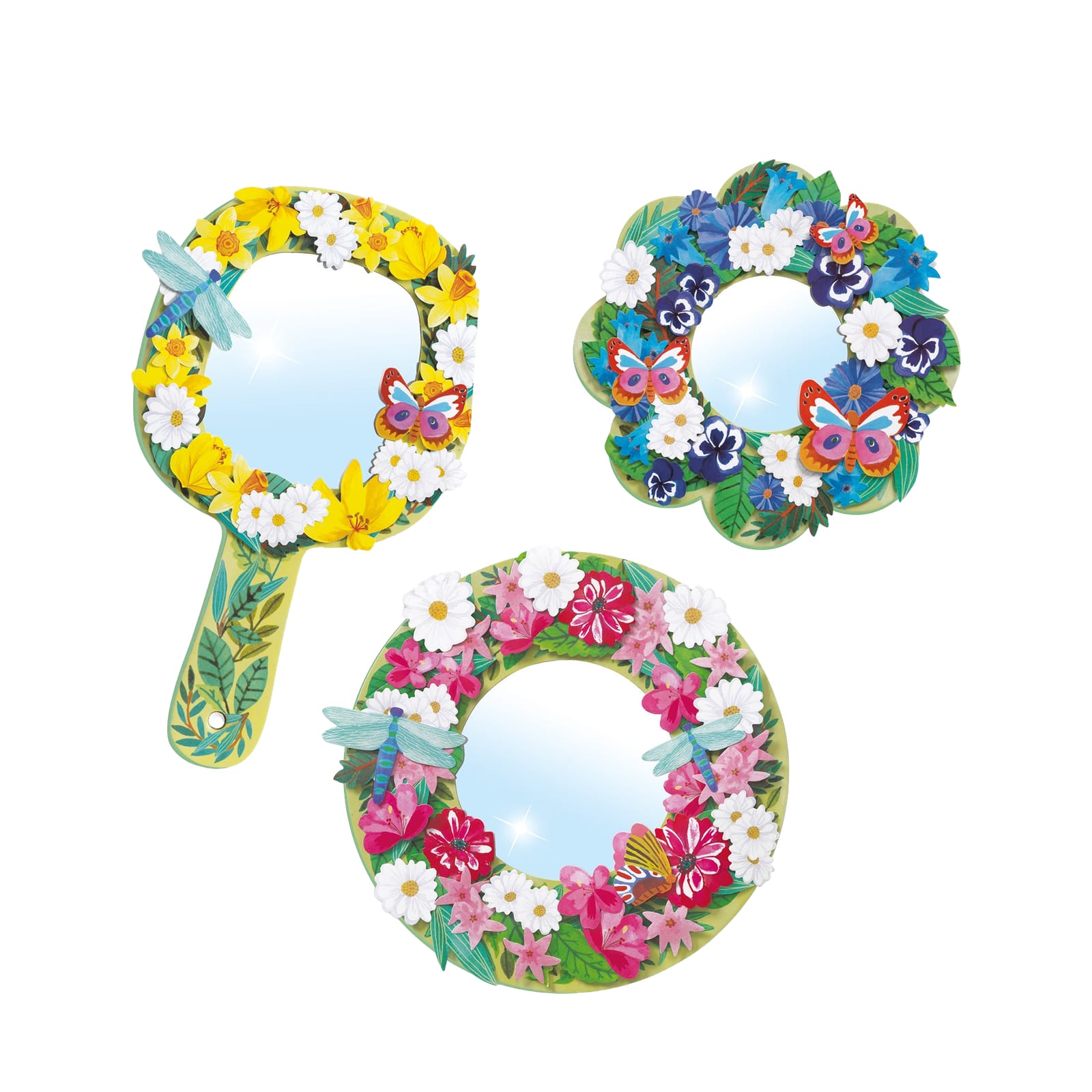 Do It Yourself Craft Set - Mirrors Pretty Flowers
