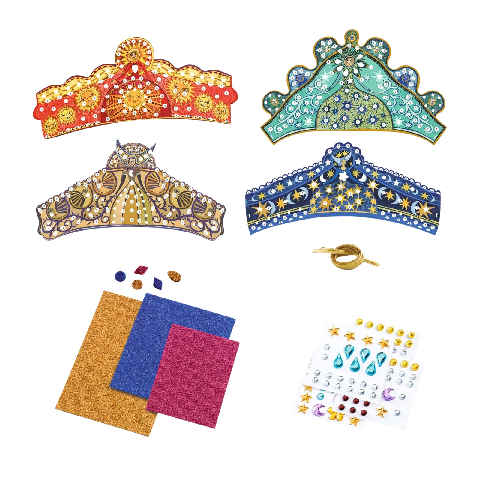 Do It Yourself Mosaics Craft Set - 4 Enchantresses Tiaras